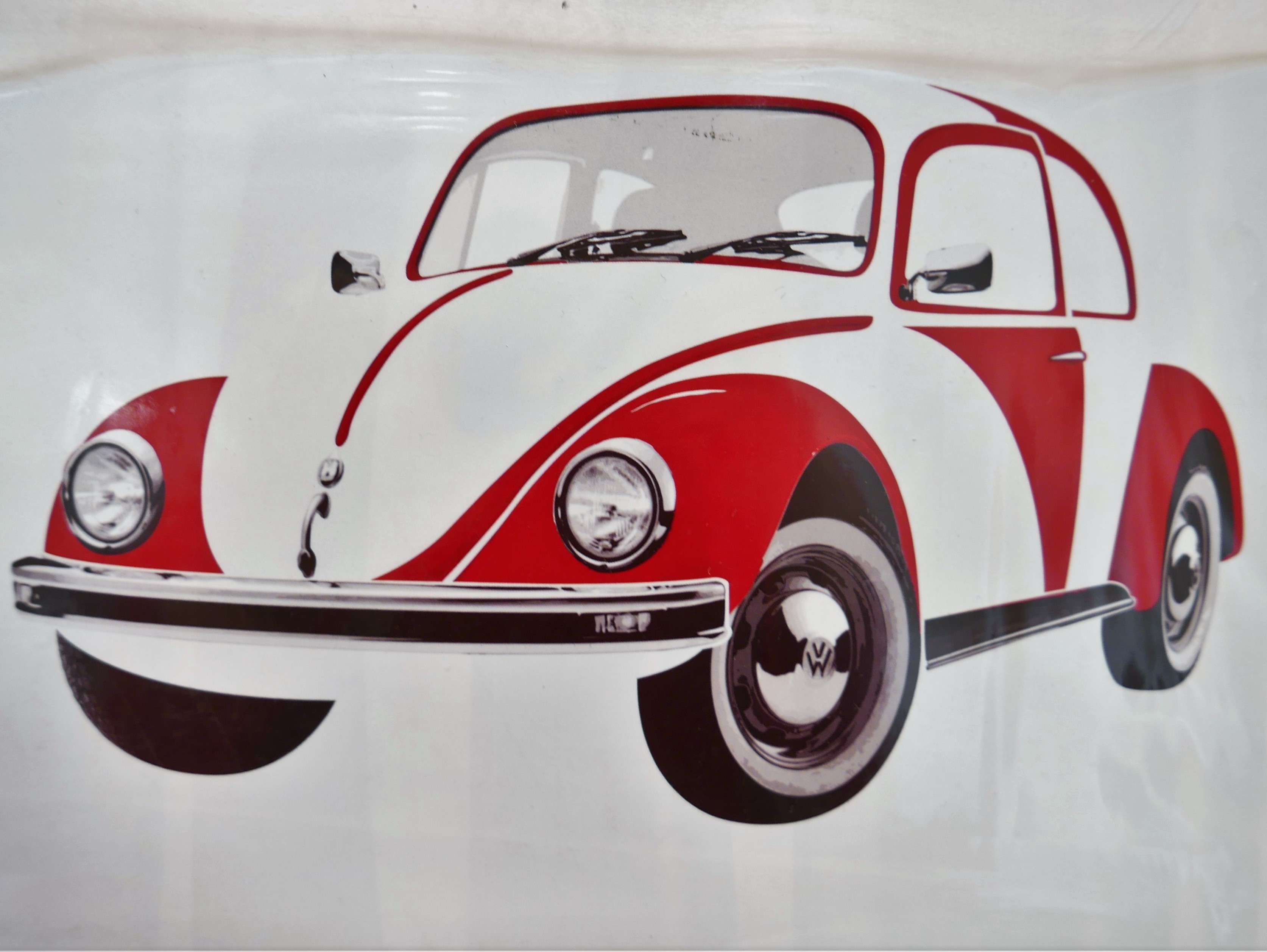 VW Collection Volkswagen Kever wandsticker- Rood 135x81 cm