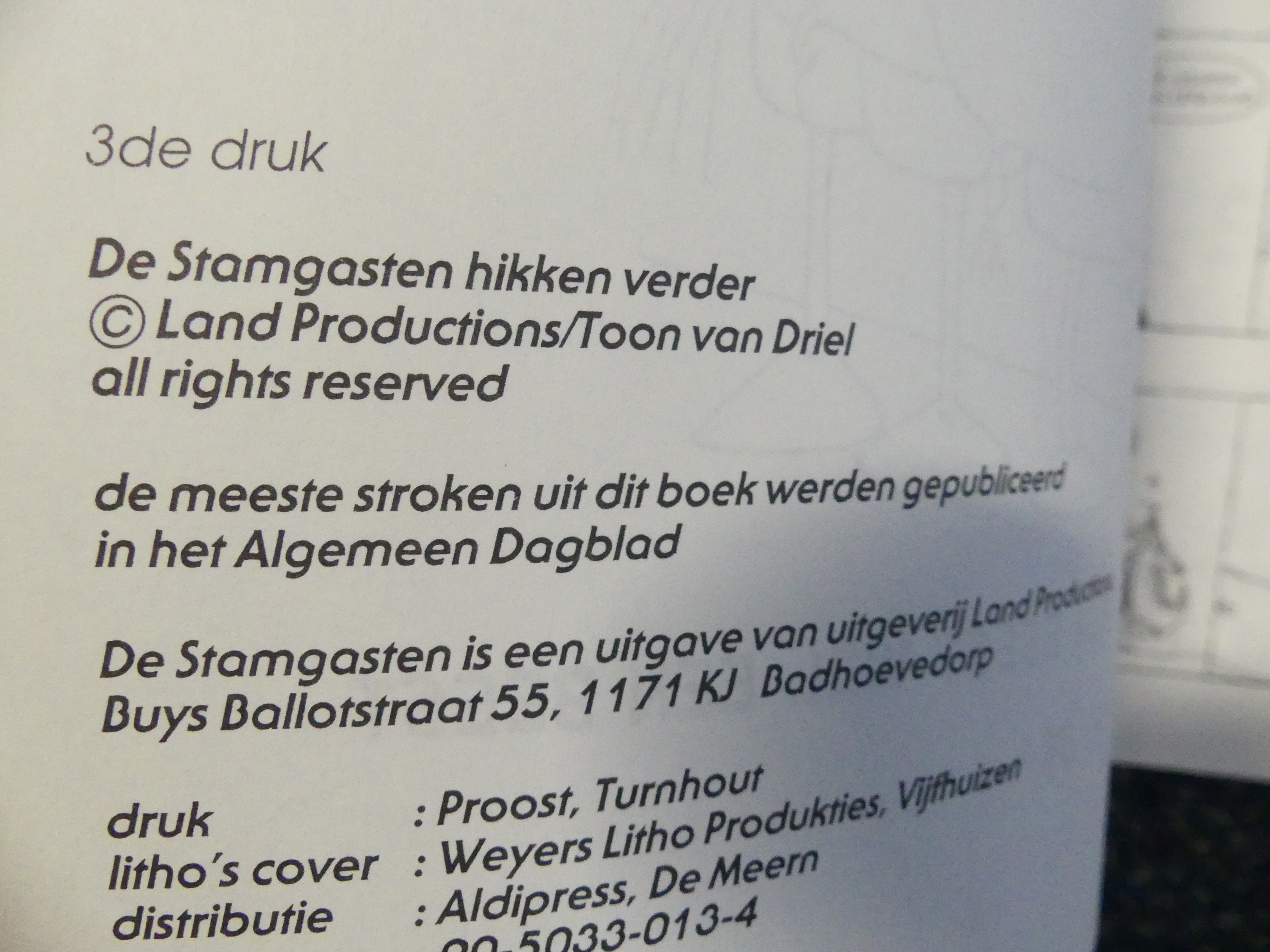 24 Stripalbums Stamgasten, Toon van Driel, vanaf 1980