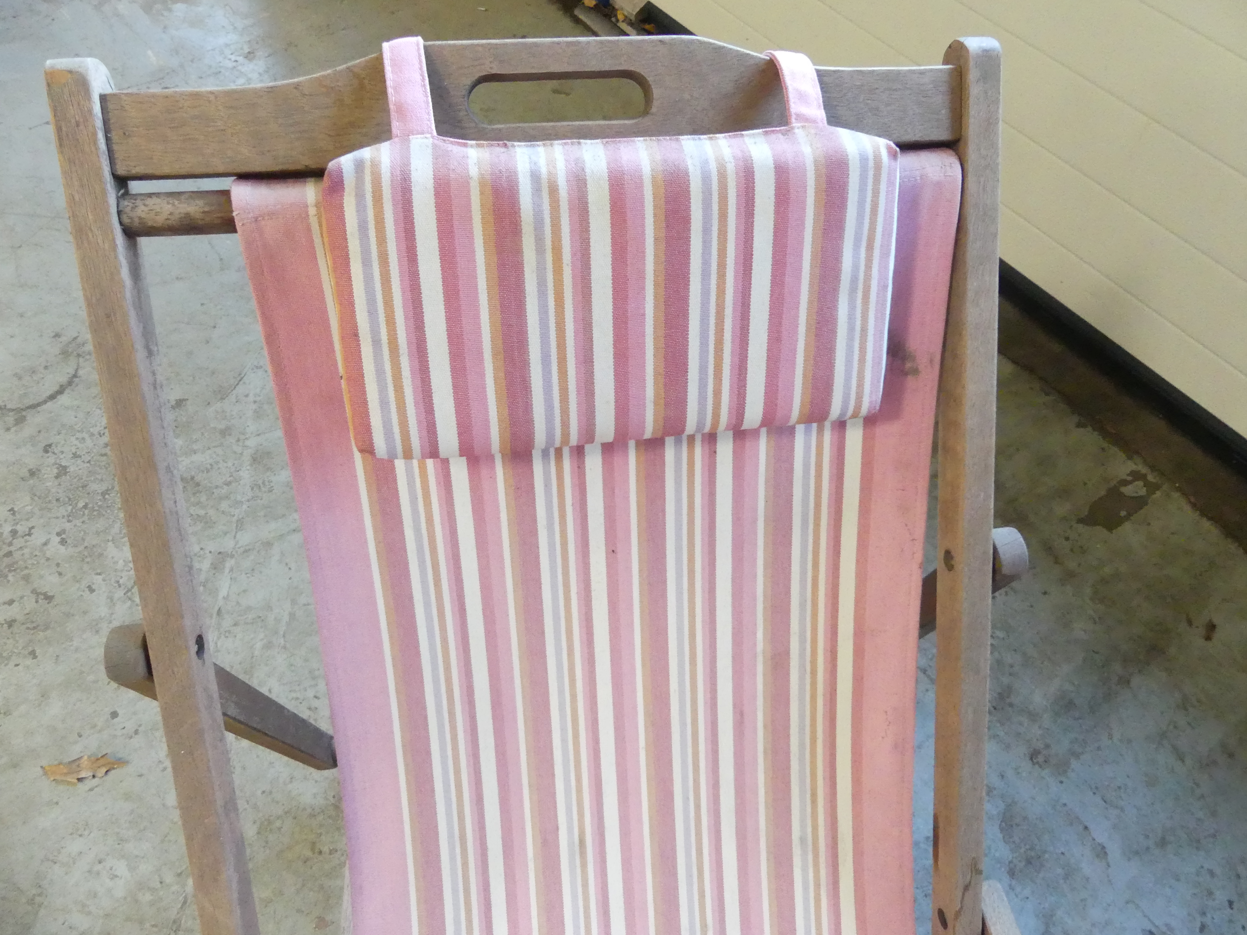 Vintage houten strandstoel 