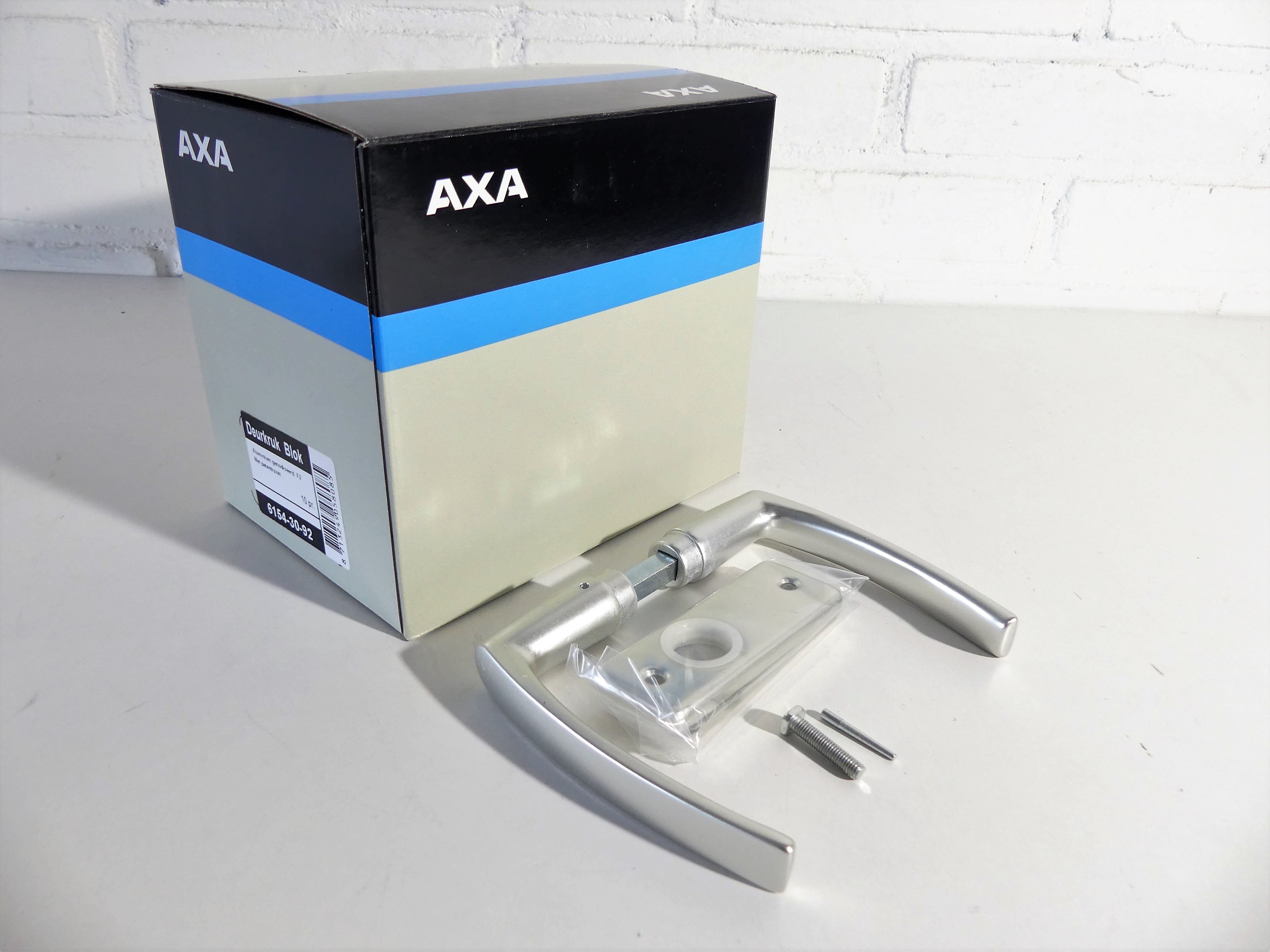  10x Axa deurkruk blok aluminium met patentrozet  