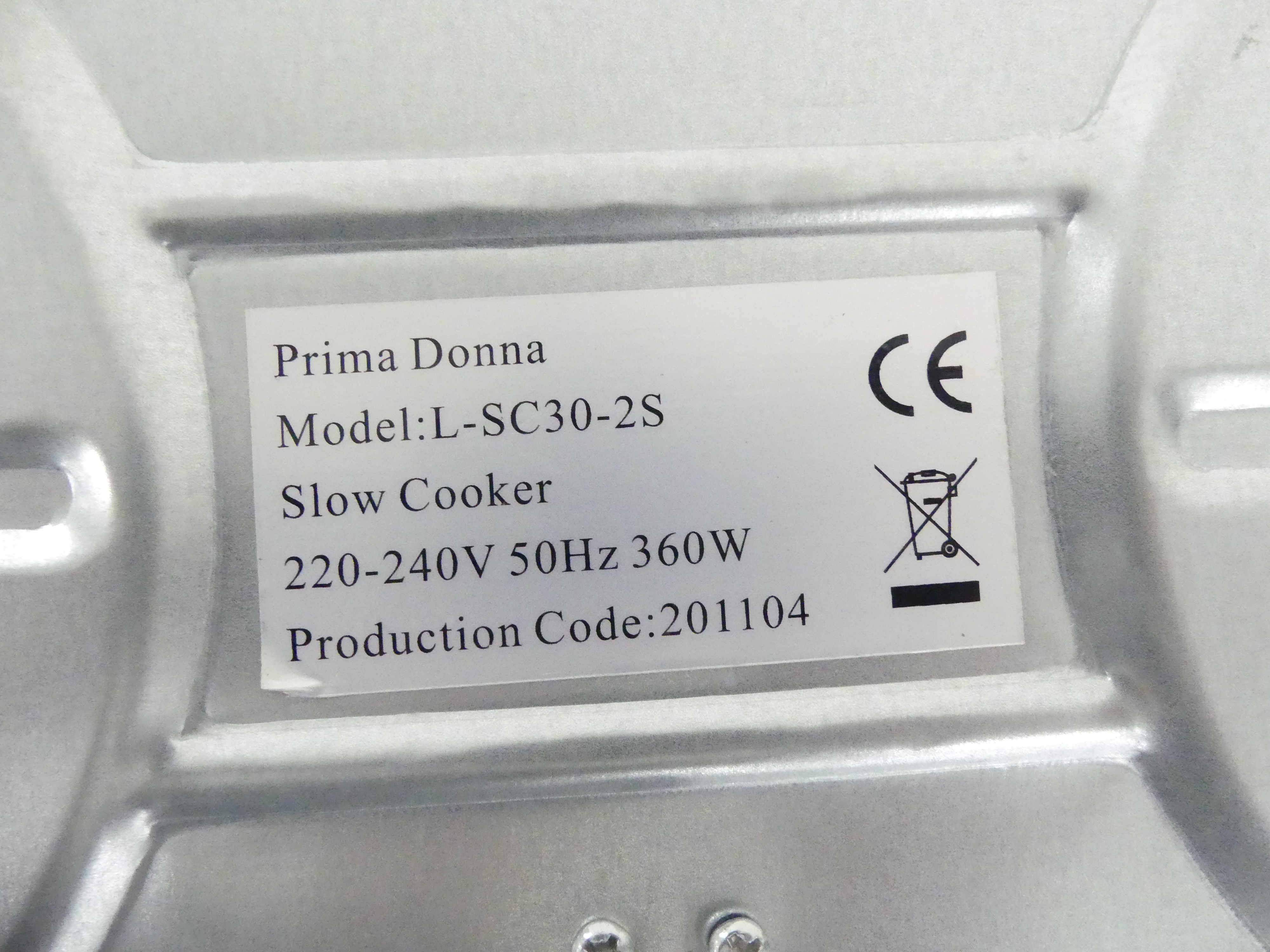 Prima Donna slowcooker L-SC30-2S