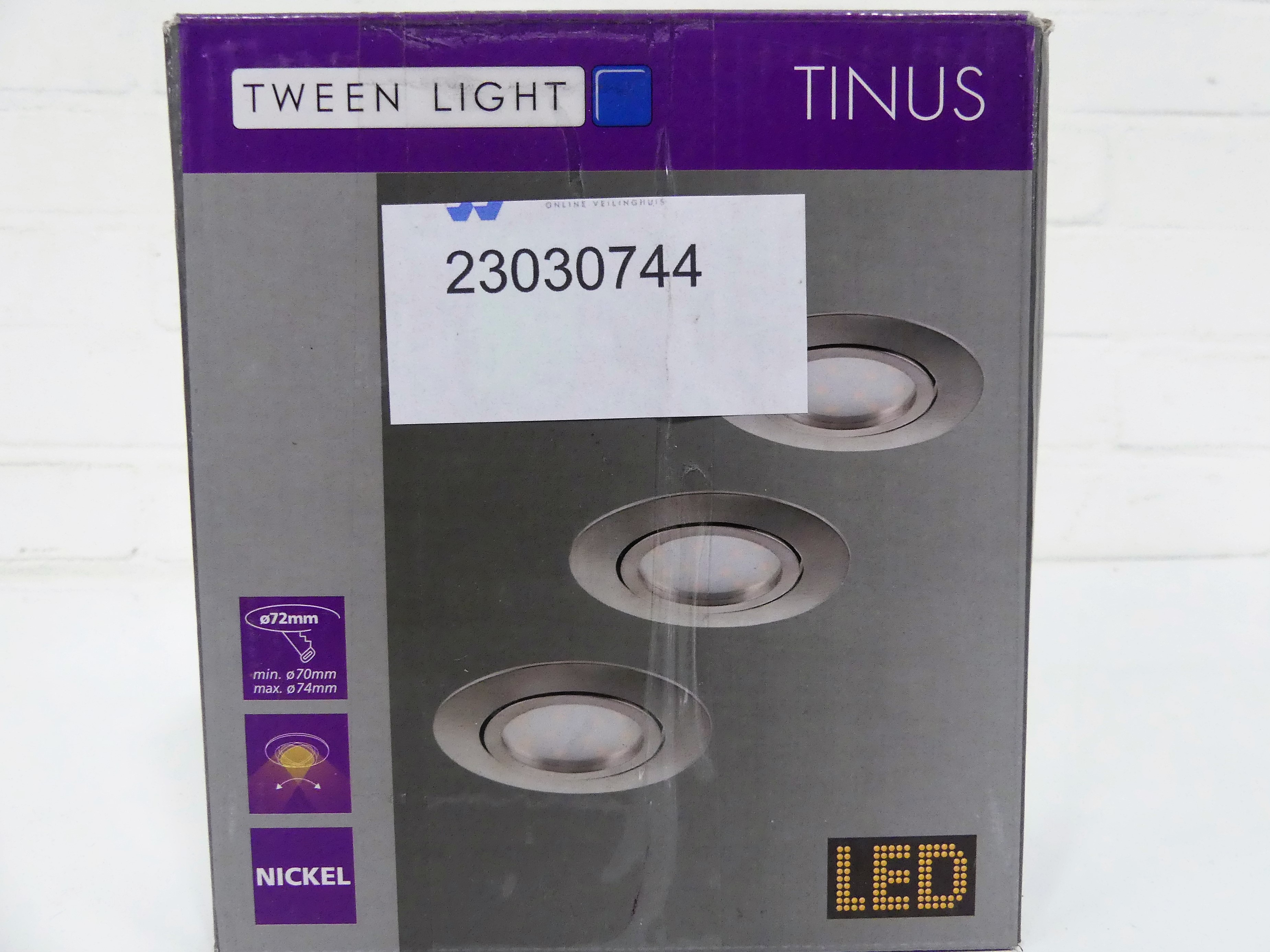 Tween Light inbouwspots Tinus 3W warm wit 72mm  