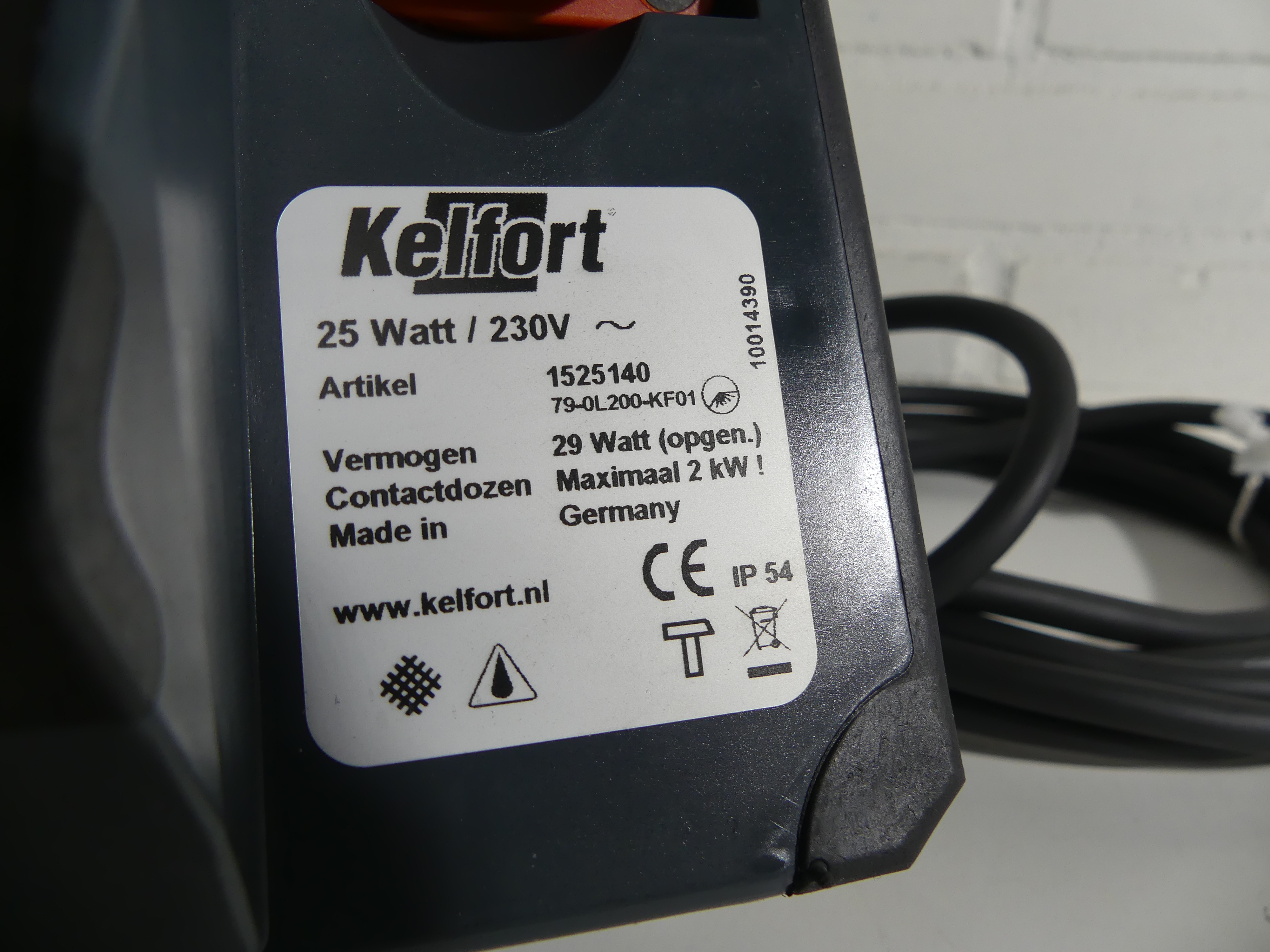 2x Kelfort bouwlamp met 2 contactdozen 