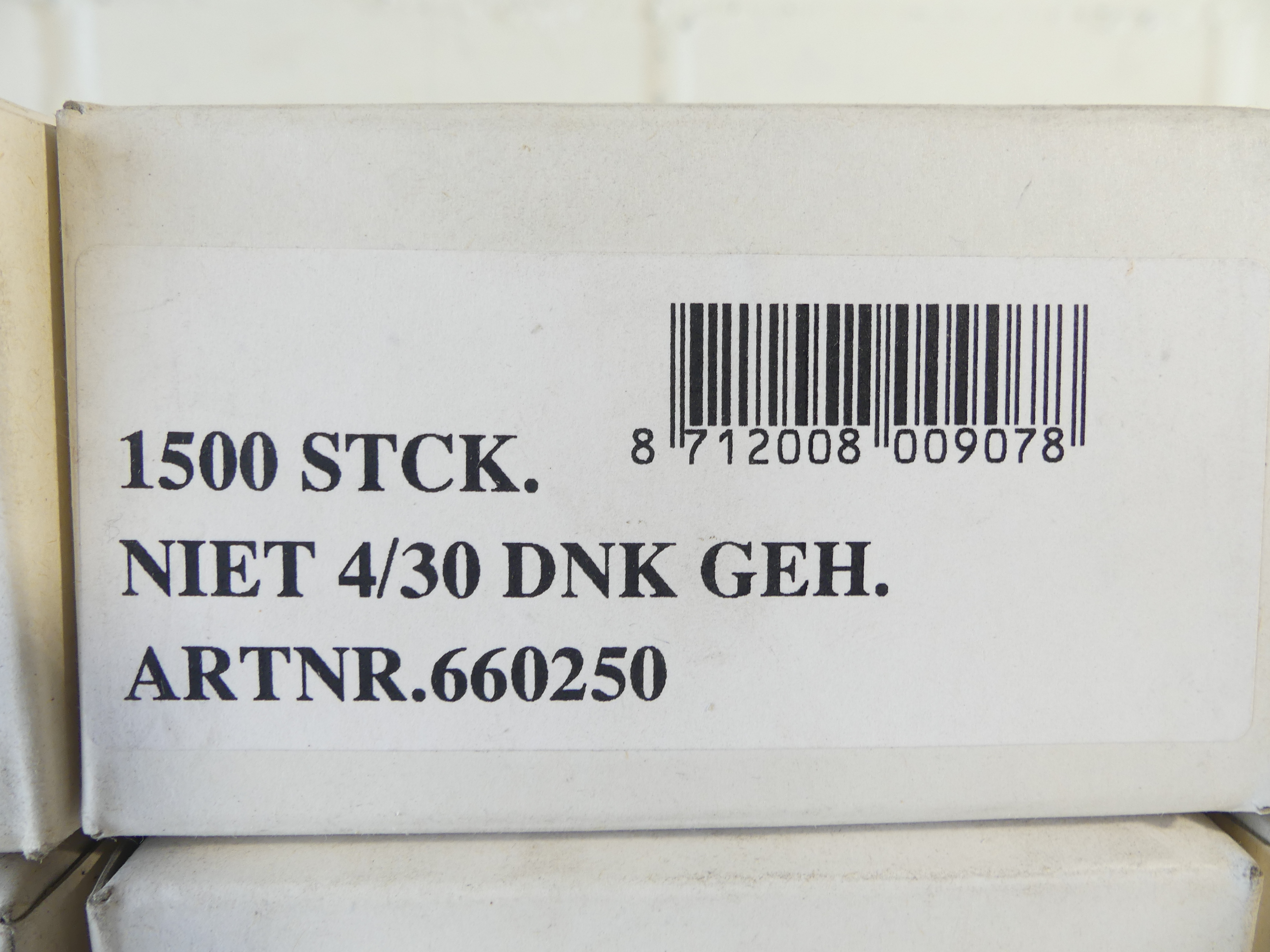 7x Nieten 4/306 DNK GEH, 1500 stuks  