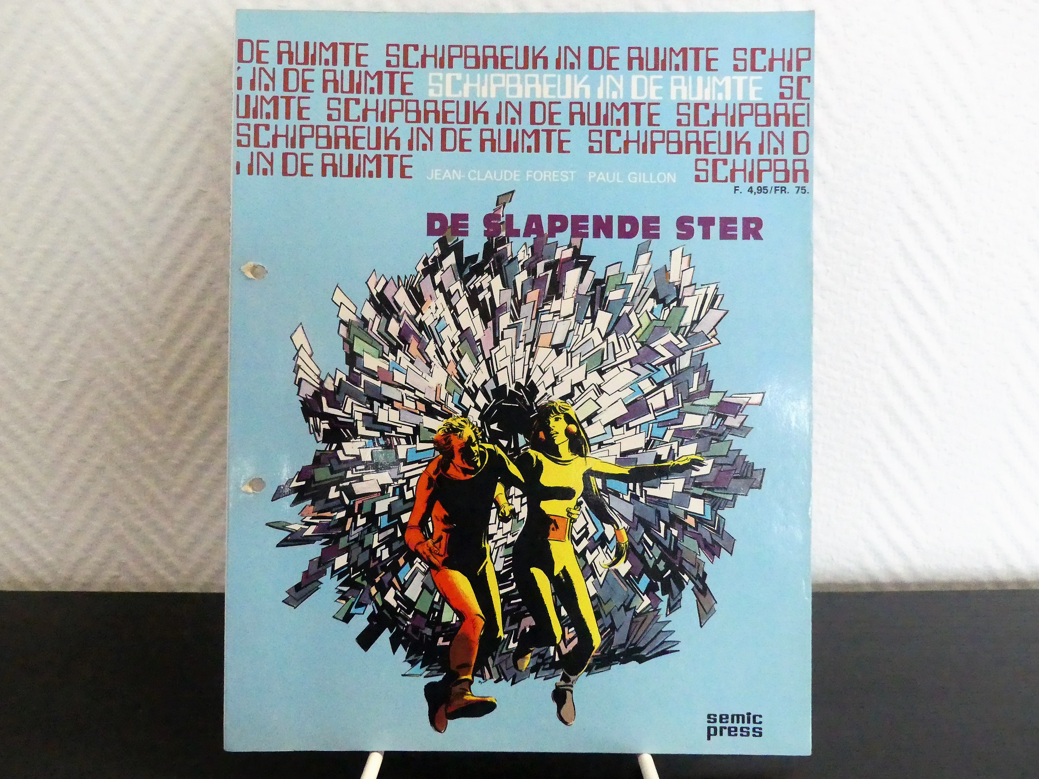 Stripalbum Schipbreuk in de ruimte, "De slapende ster" 1975
