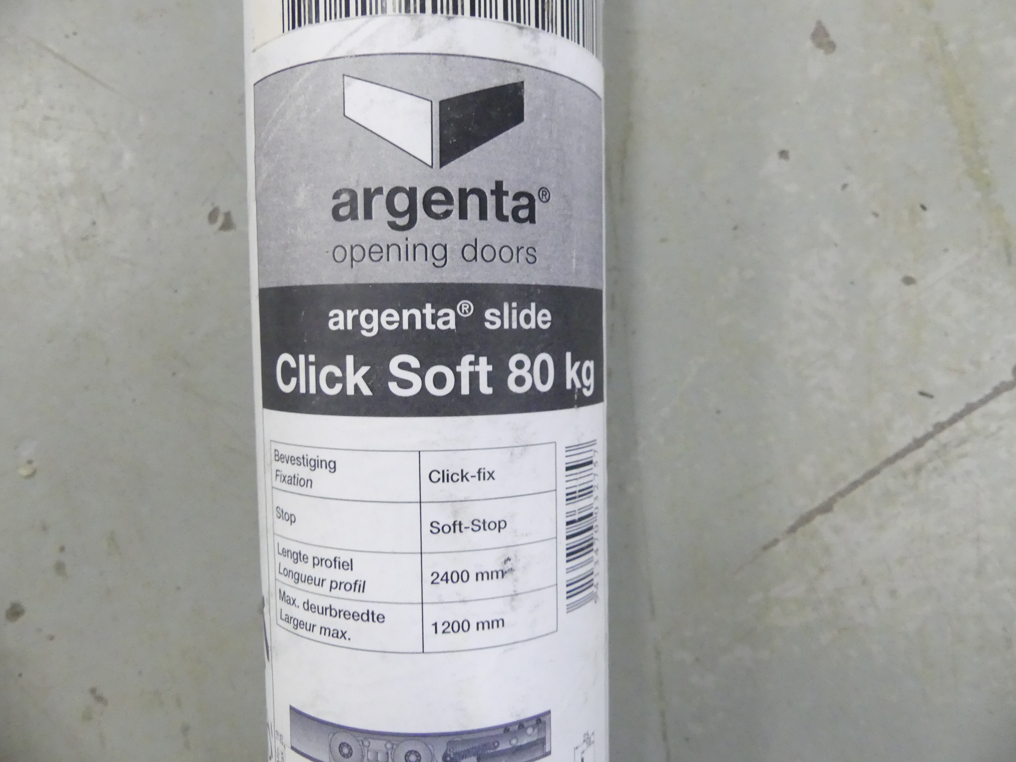 Argenta schuifdeurset Click soft 80 Kg  