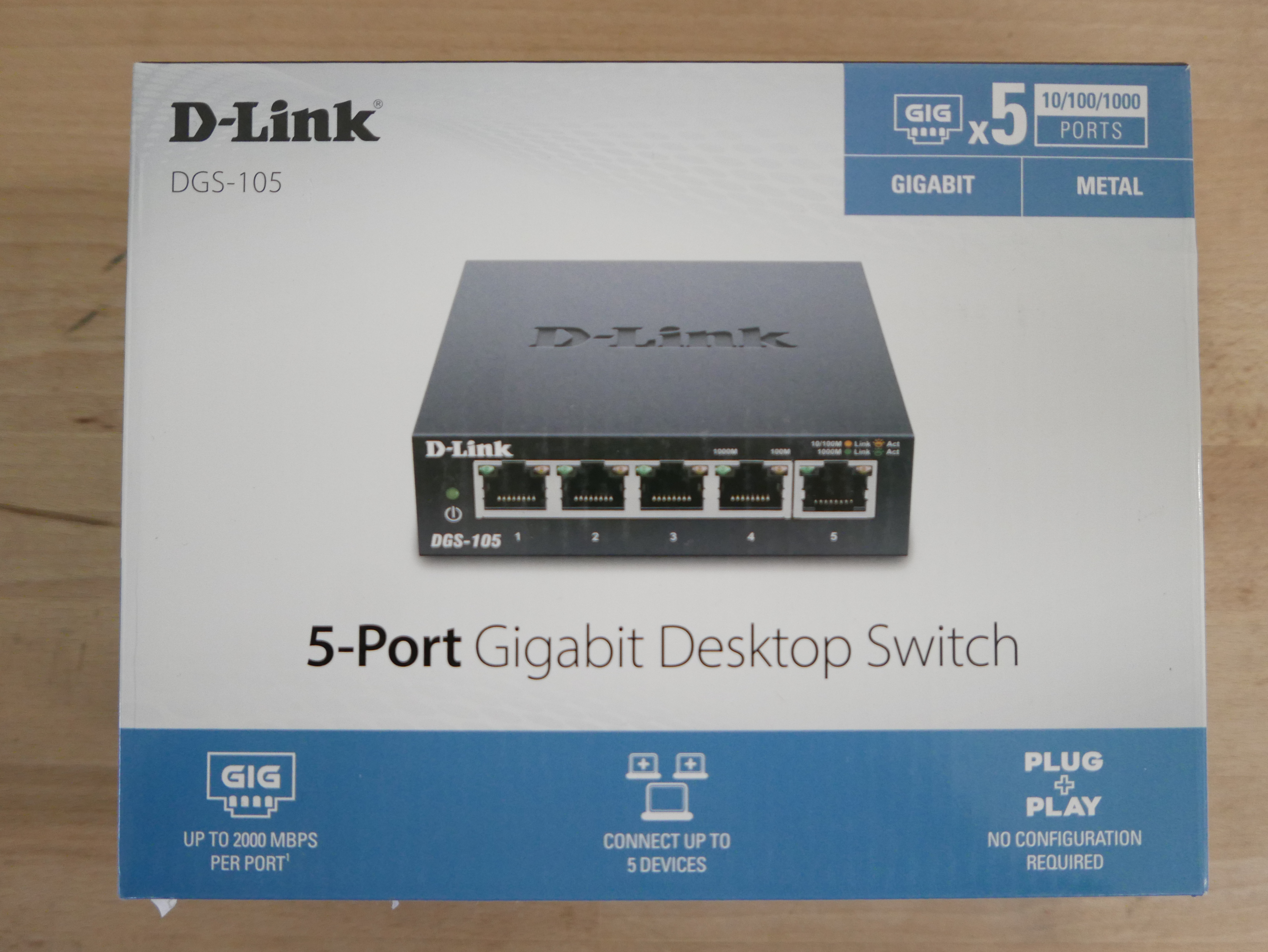D-Link 5-port desktop switch 