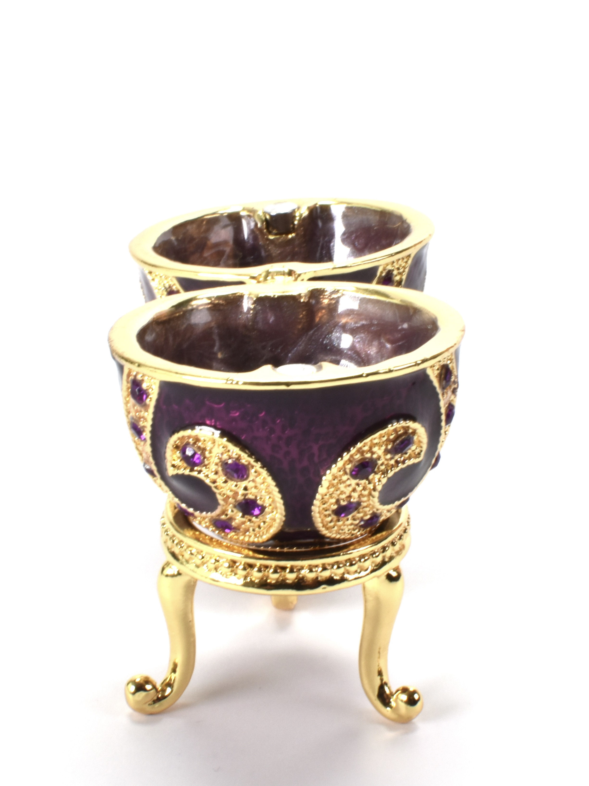 Ei op voet - in doosje - Fabergé stijl, van de Czars Collectie