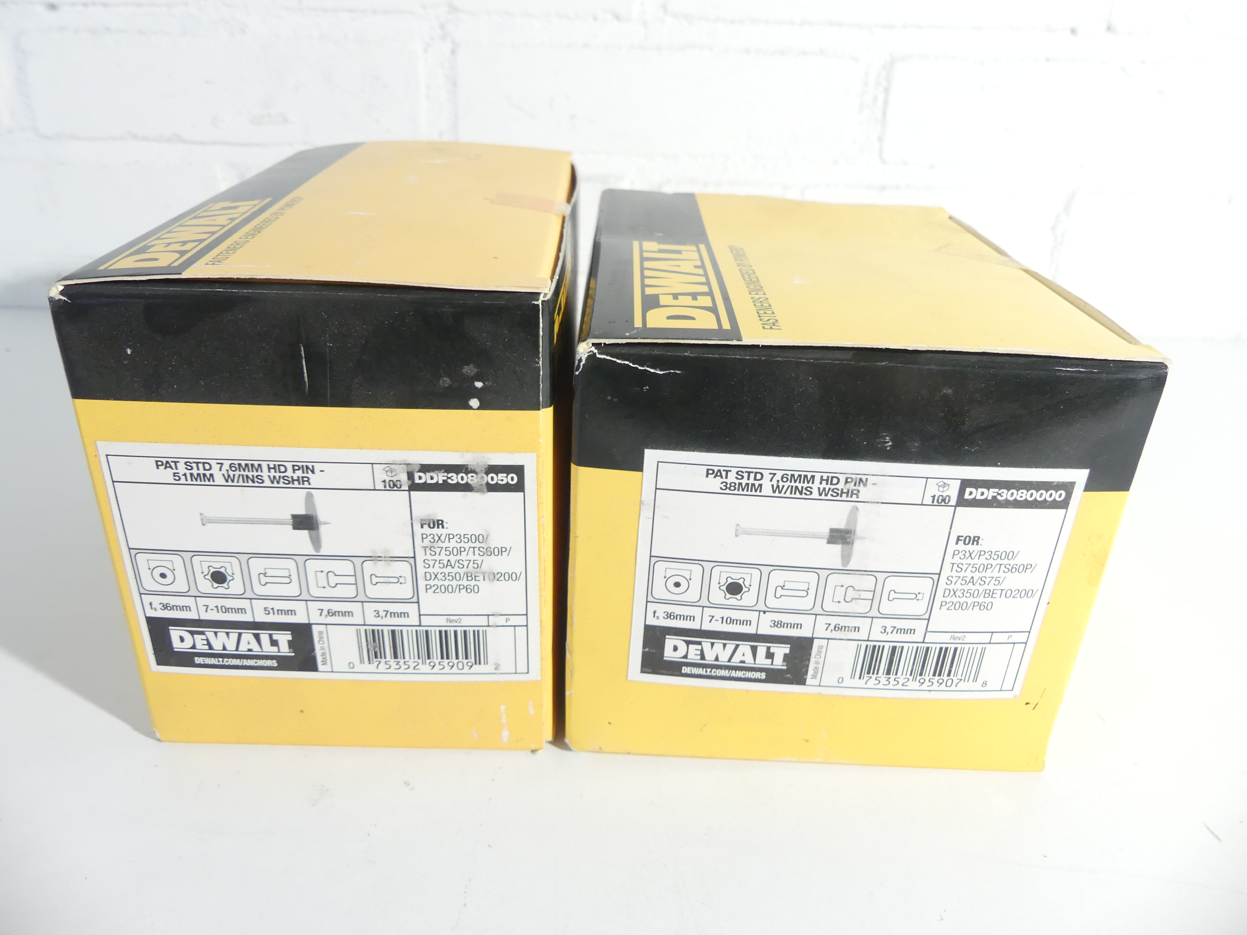 2x DeWalt pat std wshr