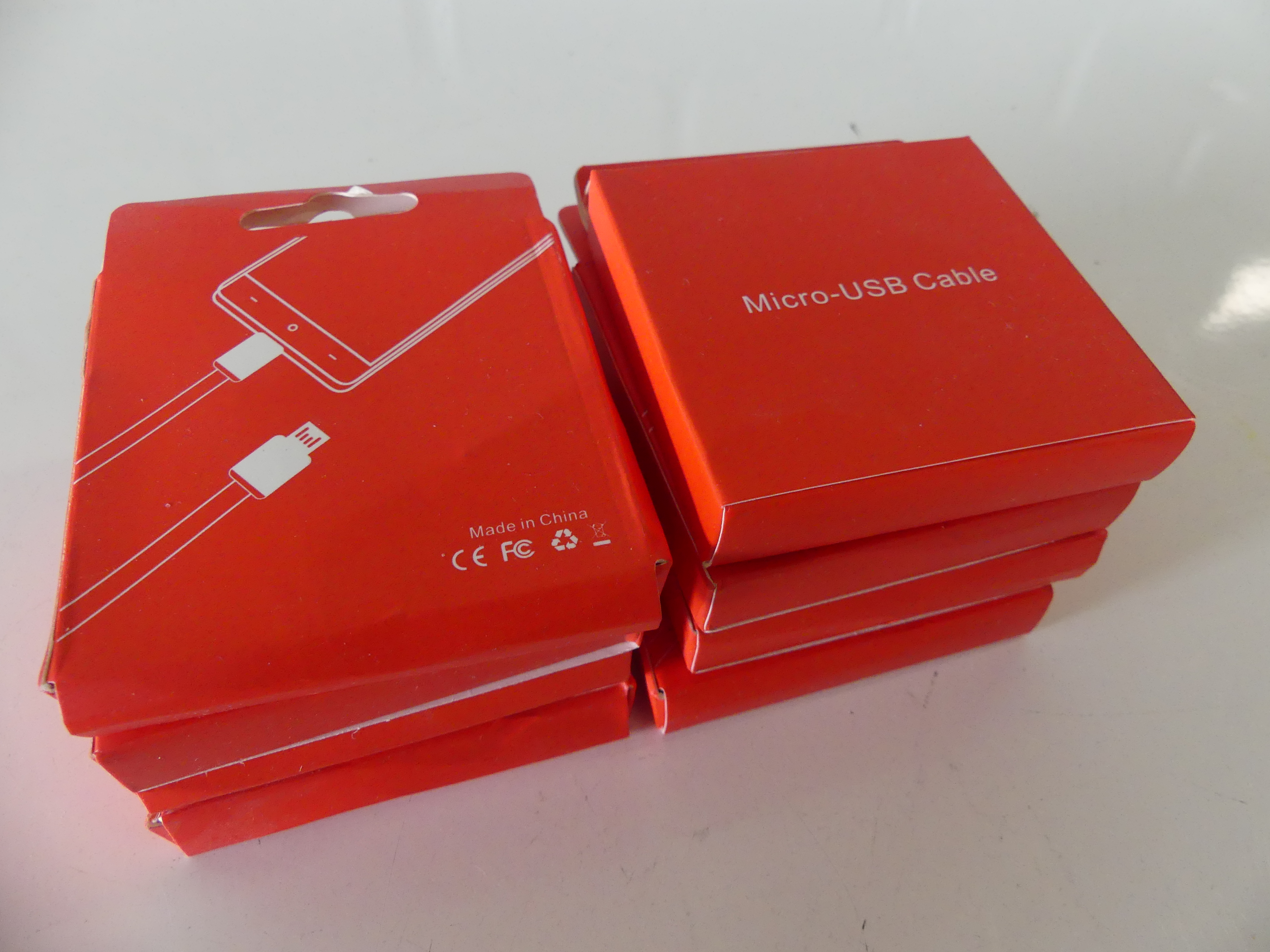 8x Micro usb kabel rood  