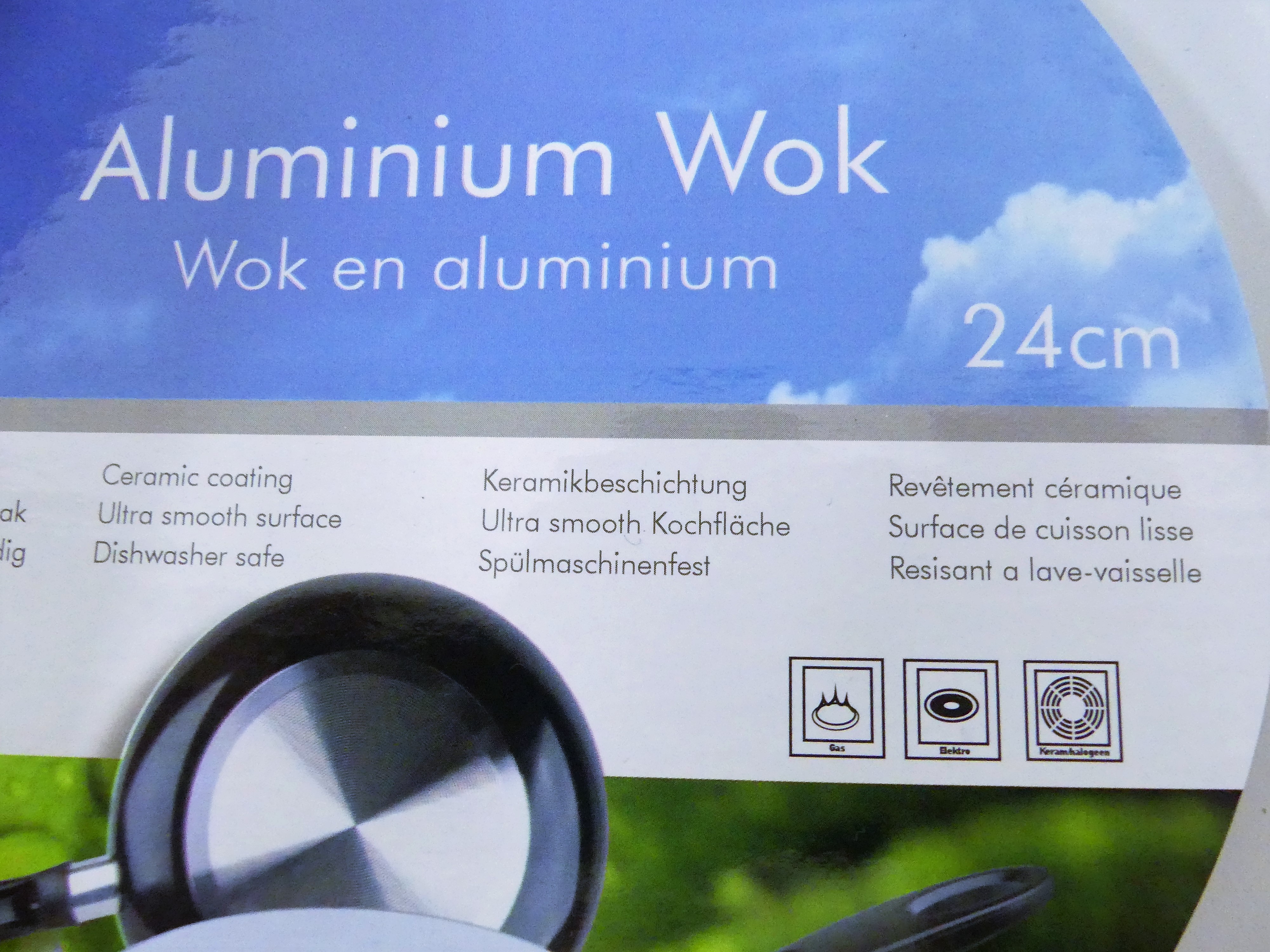 2 BK wokpannen aluminium 24cm  