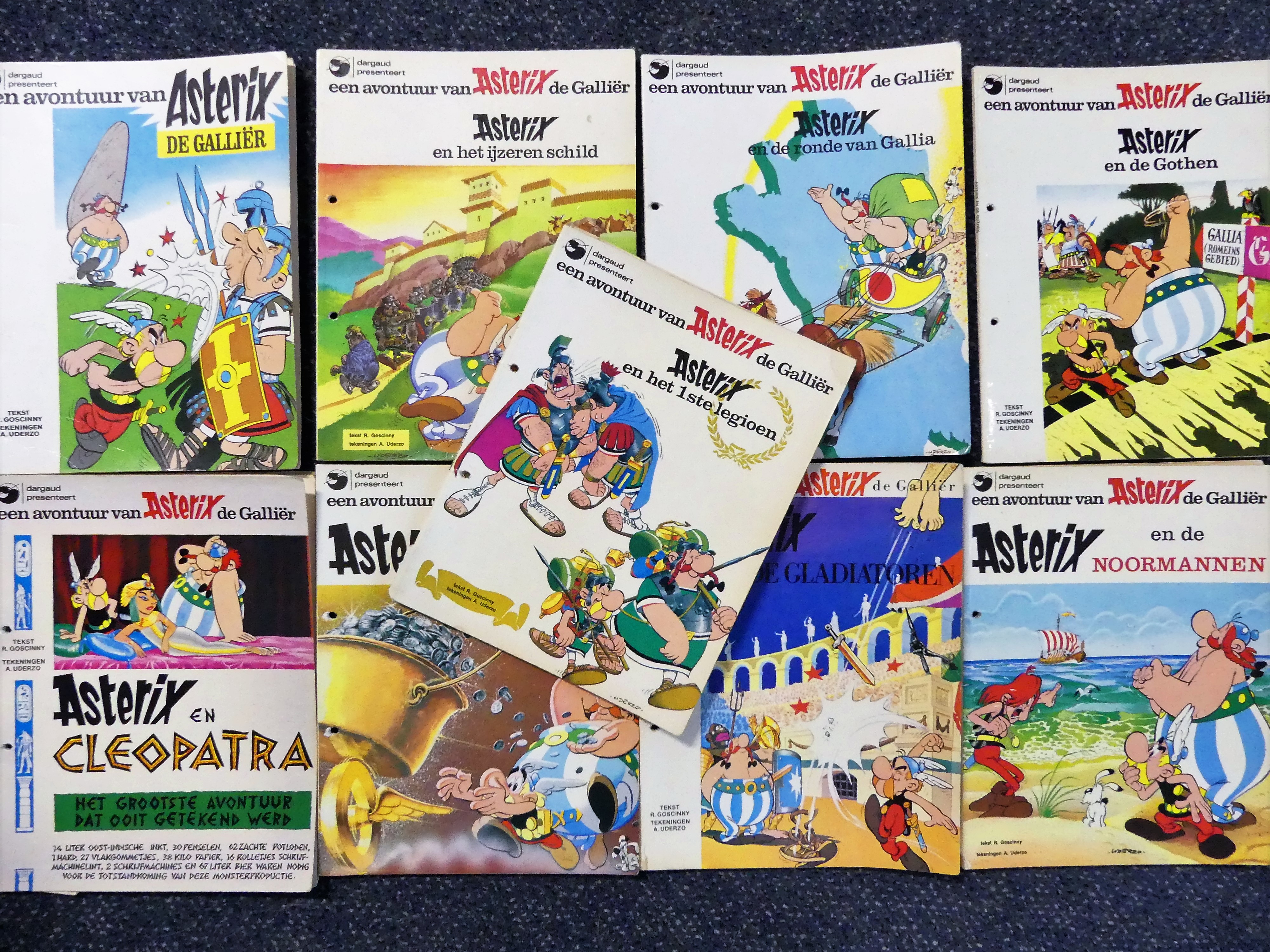 9 Stripalbums Asterix, Goscinny, 1972-1976
