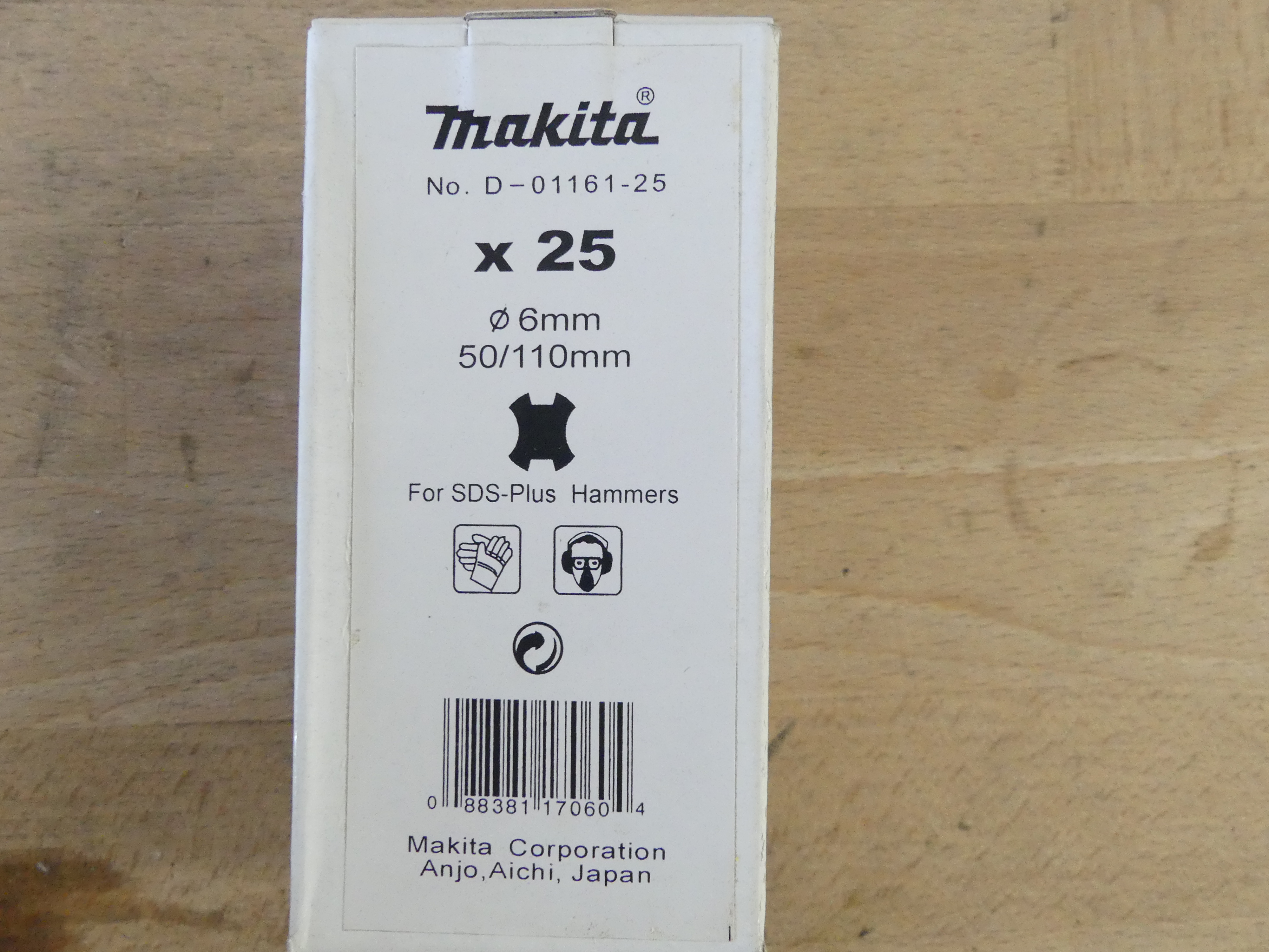 25x Makita SDS-Plus boor 6x50/110 mm   