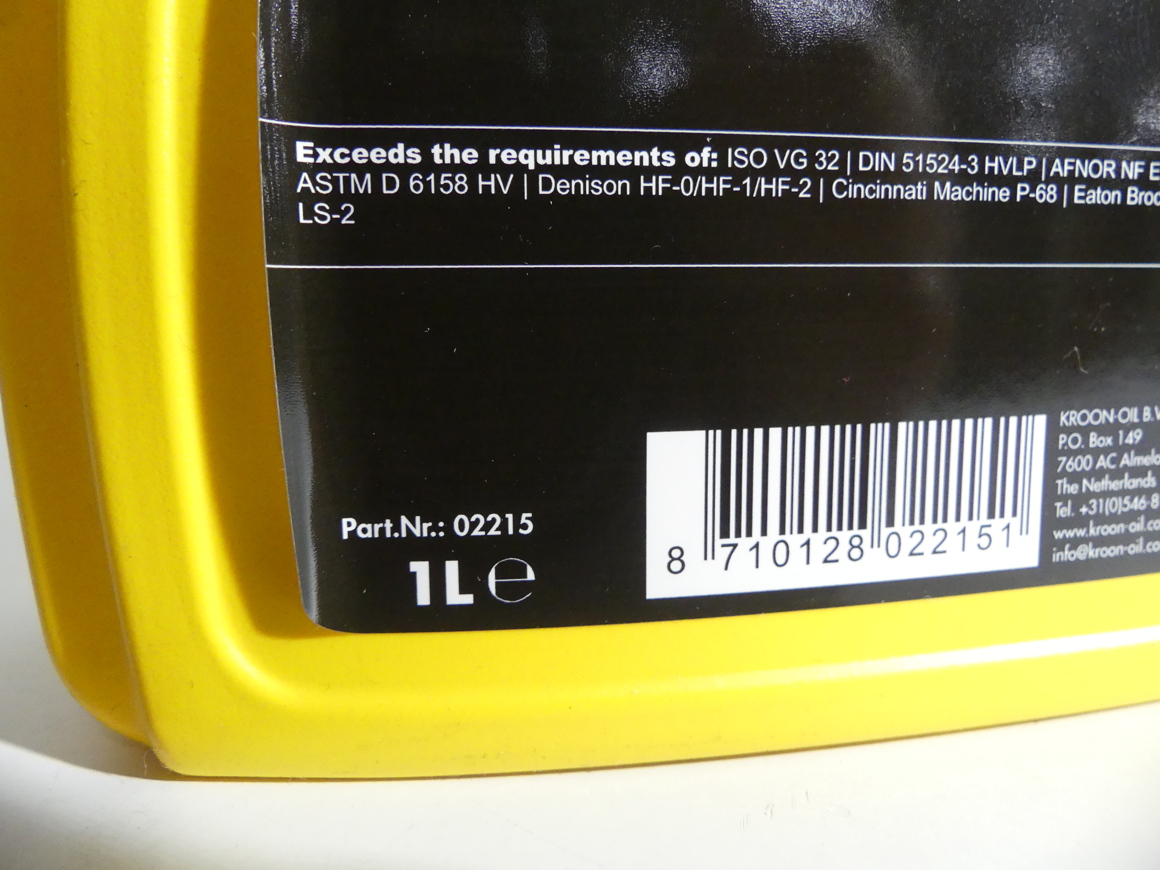 4x Kroon oil Perlus H 32, 1 liter 