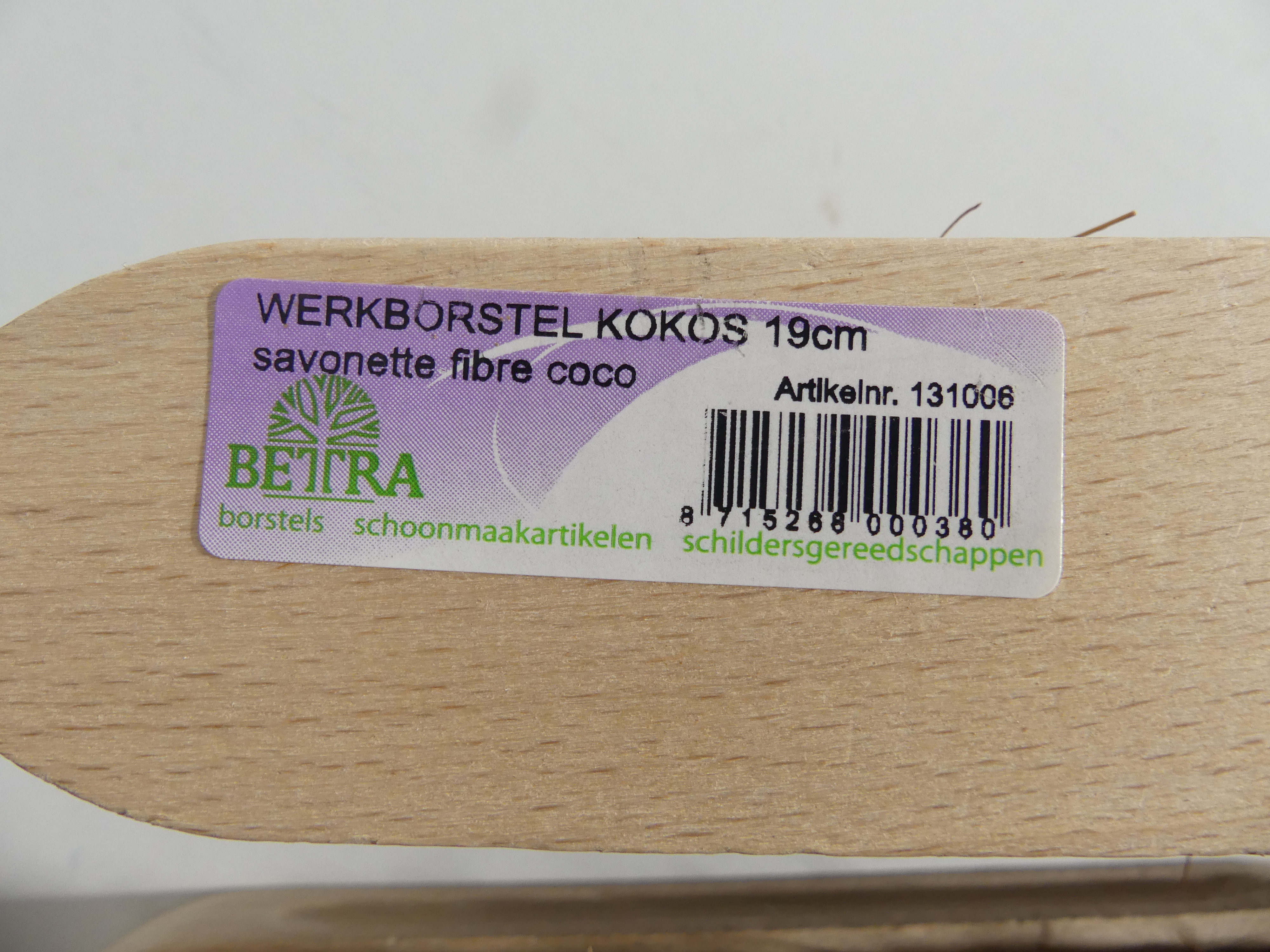 6x Betra werkborstel kokos 19 cm 