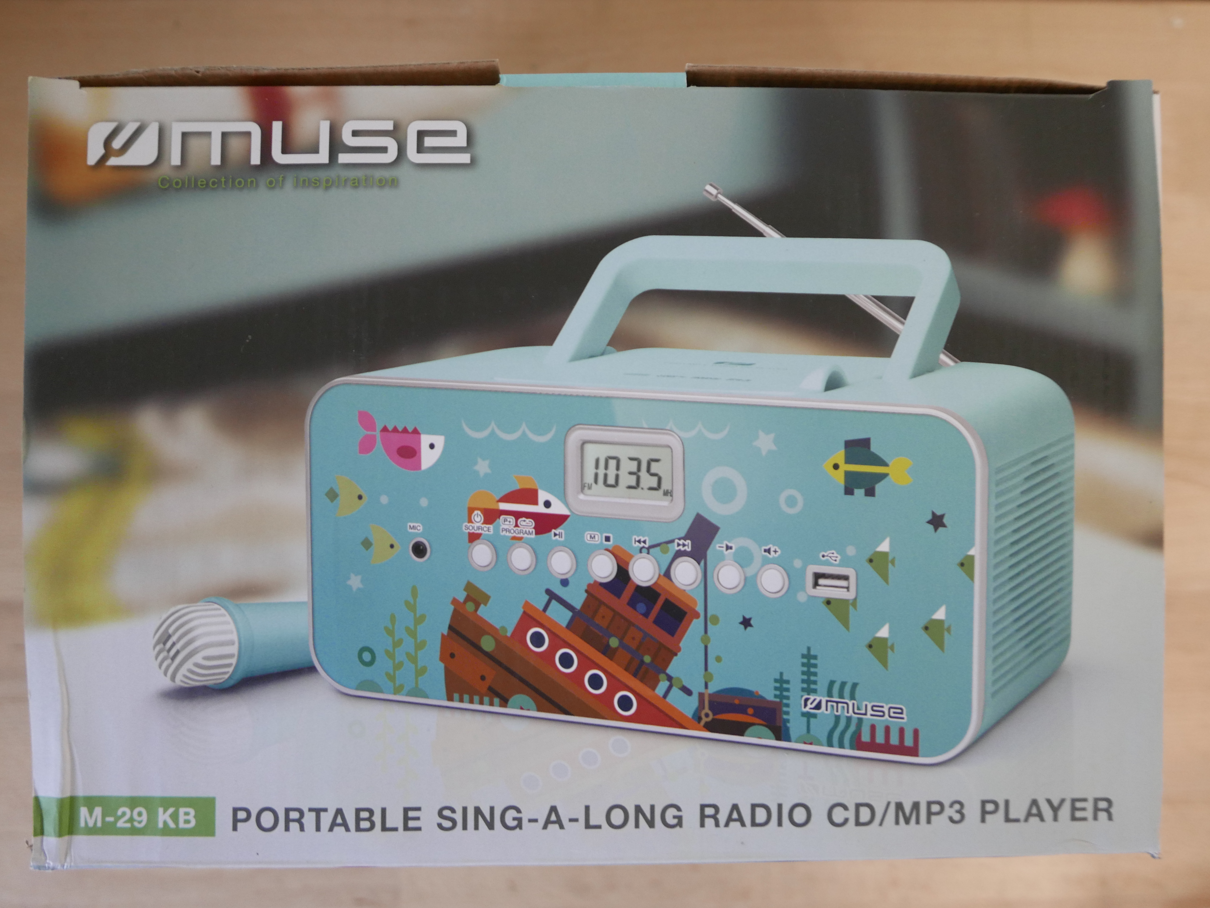 Muse M-29 KB Draagbare Radio/CD/MP3 speler met microfoon