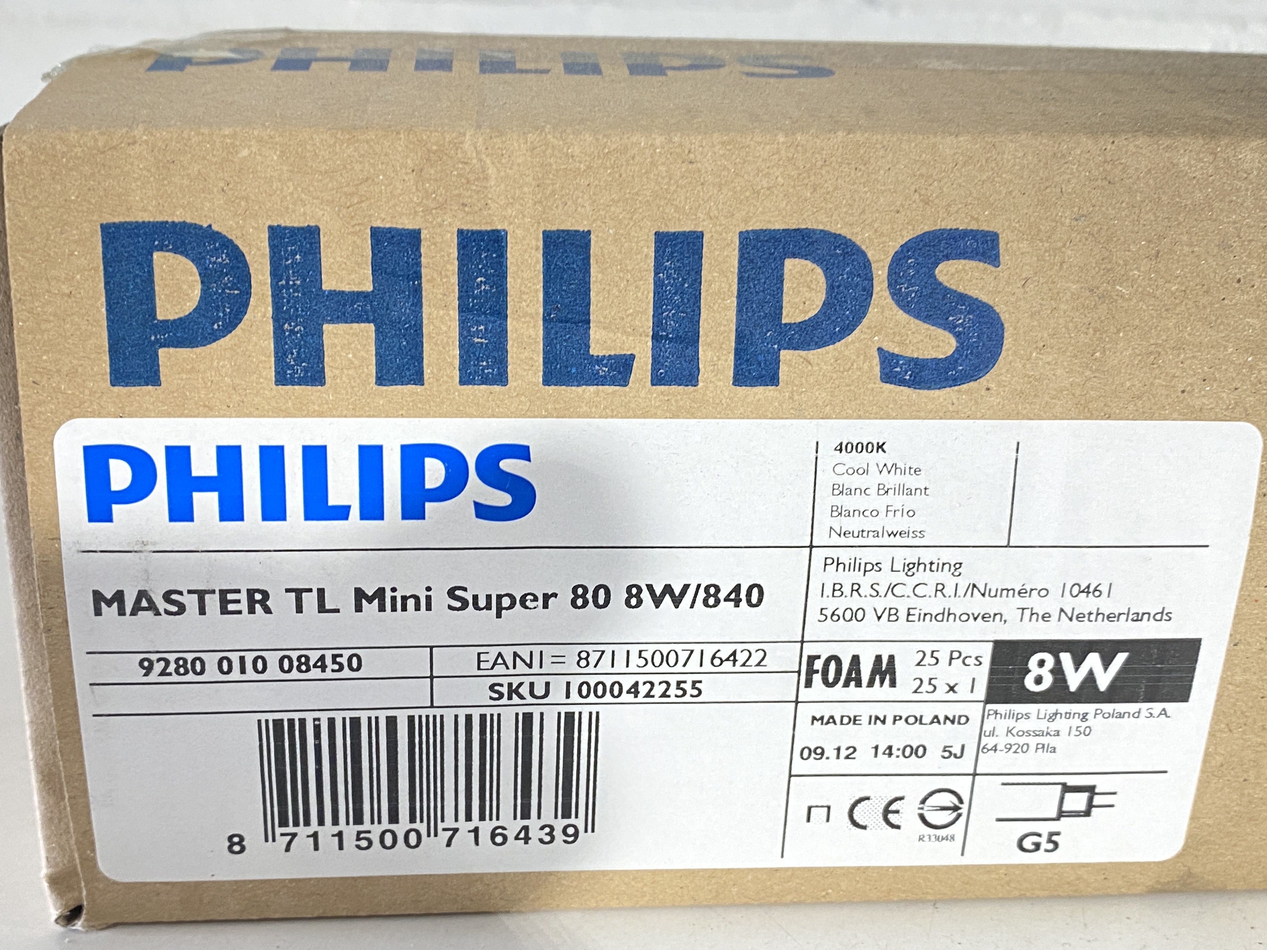 25x Philips Master TL Mini Super 80 8W/840