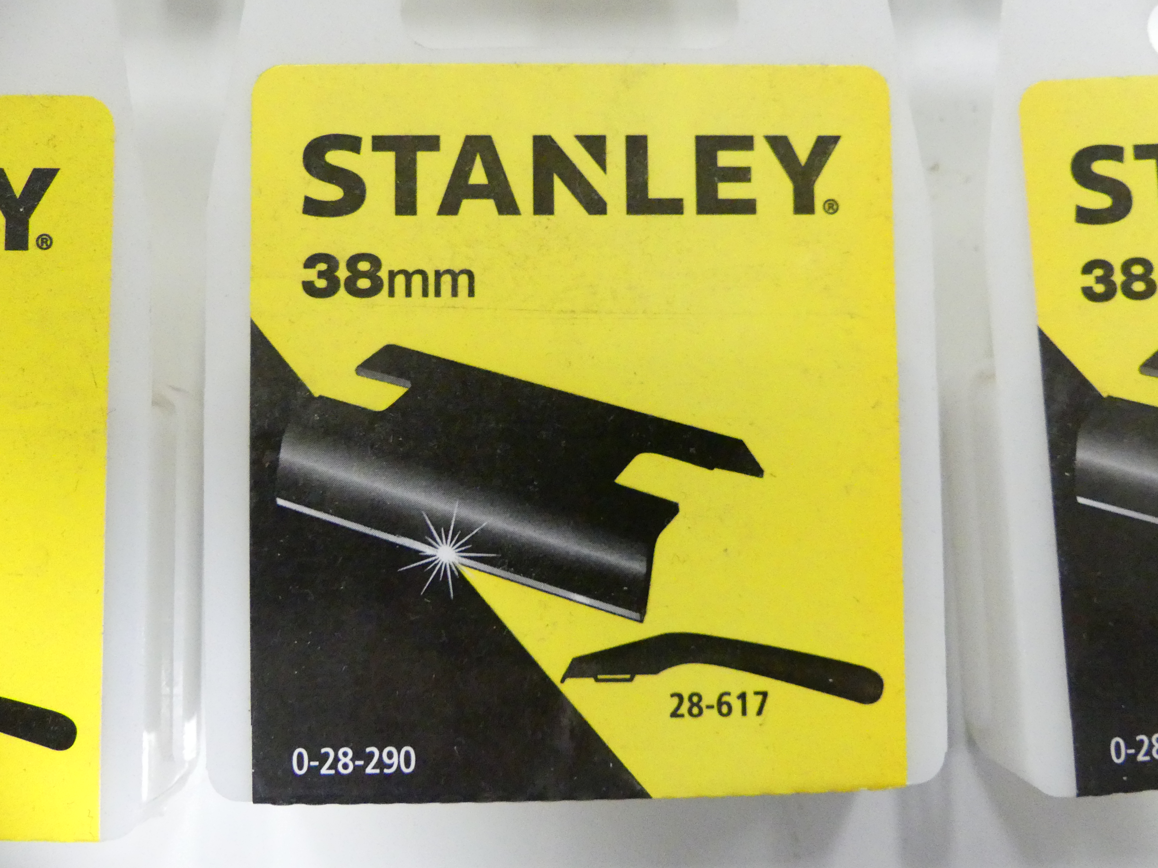 6x Stanley reservemesje voor glasschraper 28-617