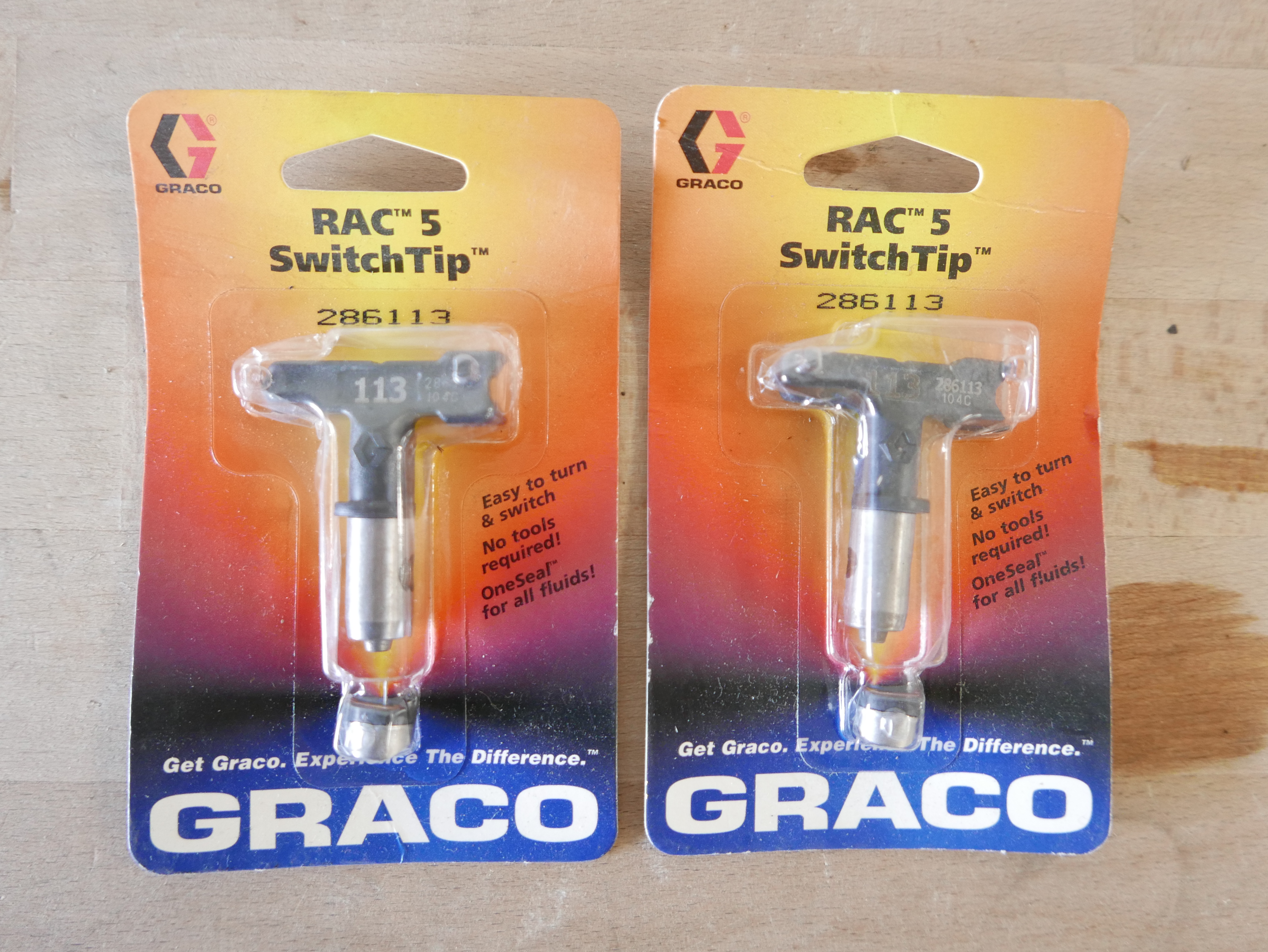 2 Graco Rac 5 switch spuittips 286113 