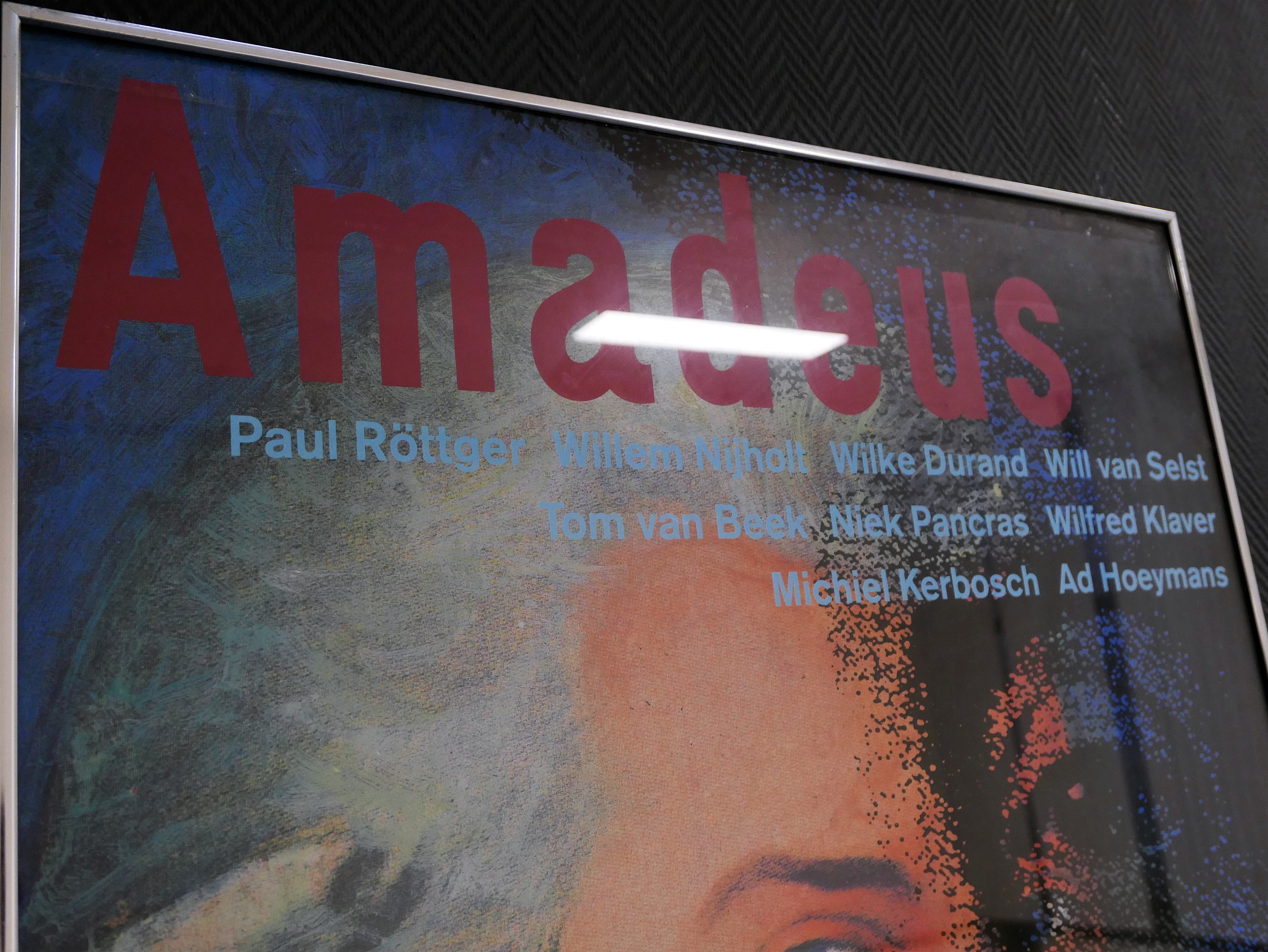 Theateraffiche Amadeus 83x118 cm in lijst
