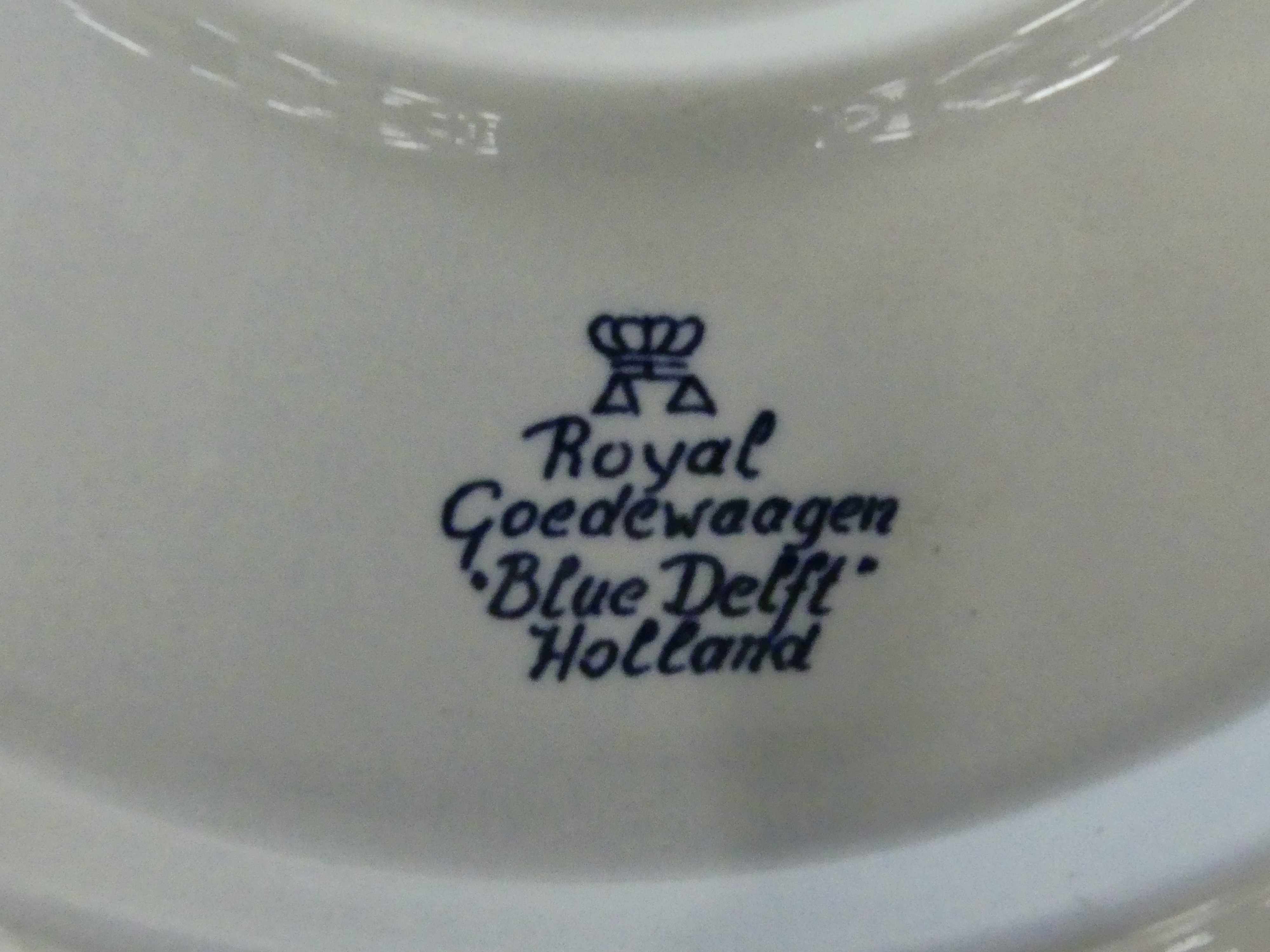 Royal Goedewaagen Blue Delft  bord "Holland America line" 1993