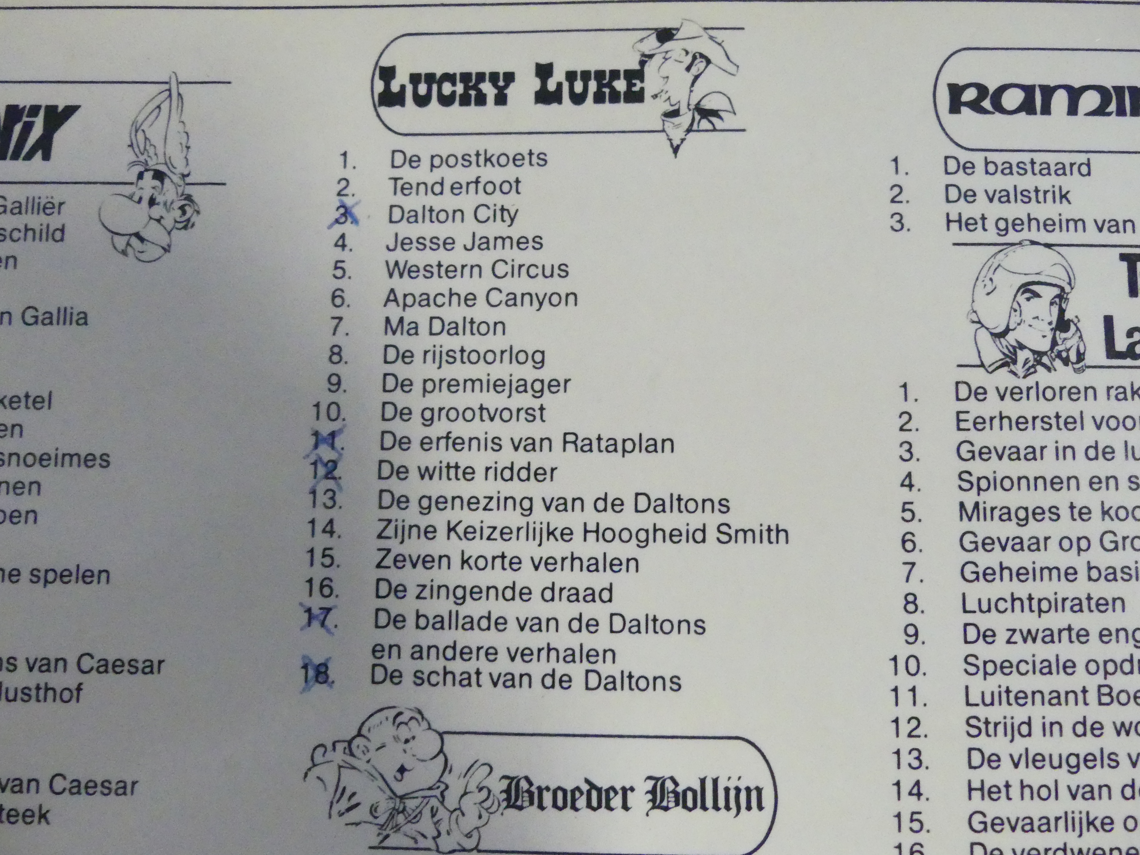 Stripalbum Lucky Luke "De schat van de Daltons", 1980