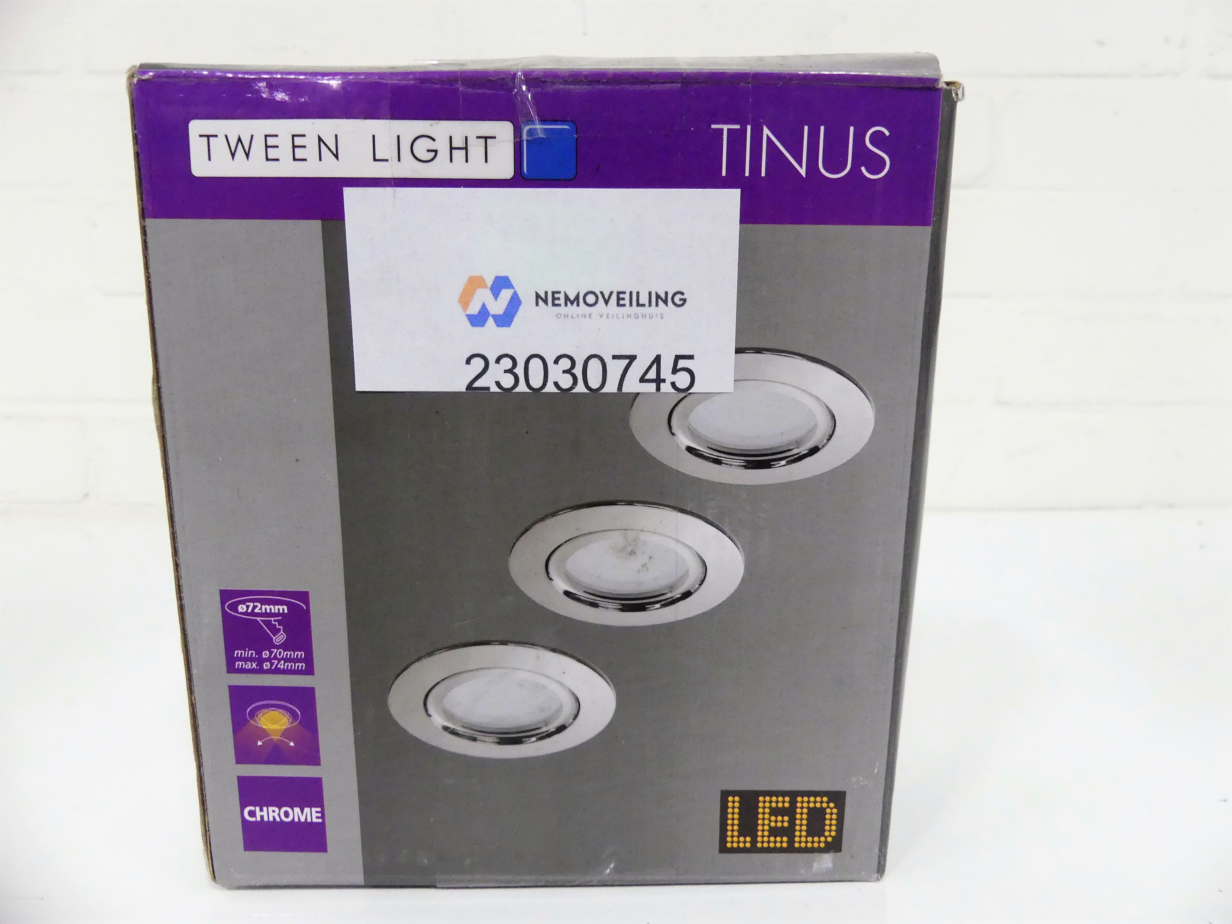Tween Light inbouwspots Tinus 3W warm wit 72mm  