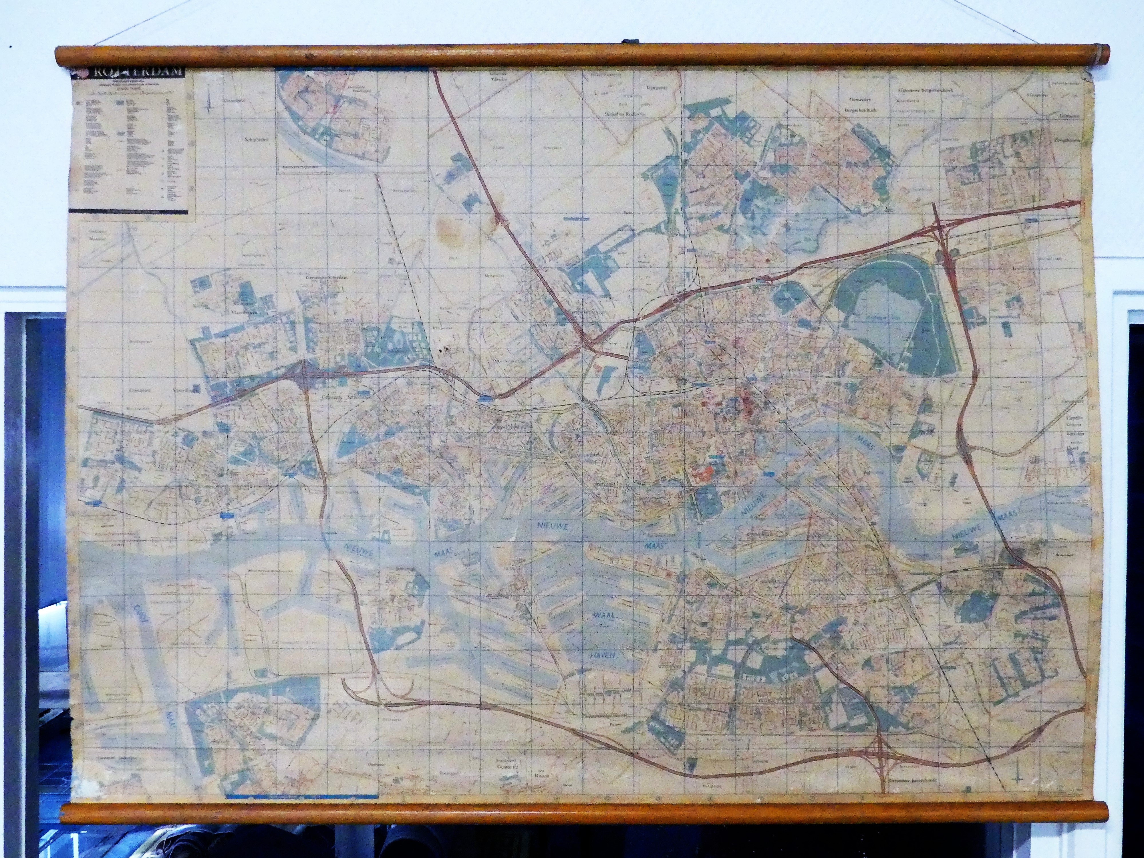 Falk kaart van Rotterdam circa 1960