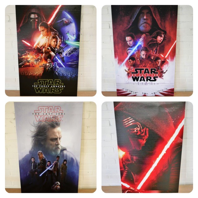 set van 4  Canvas Star Wars  60x90 cm