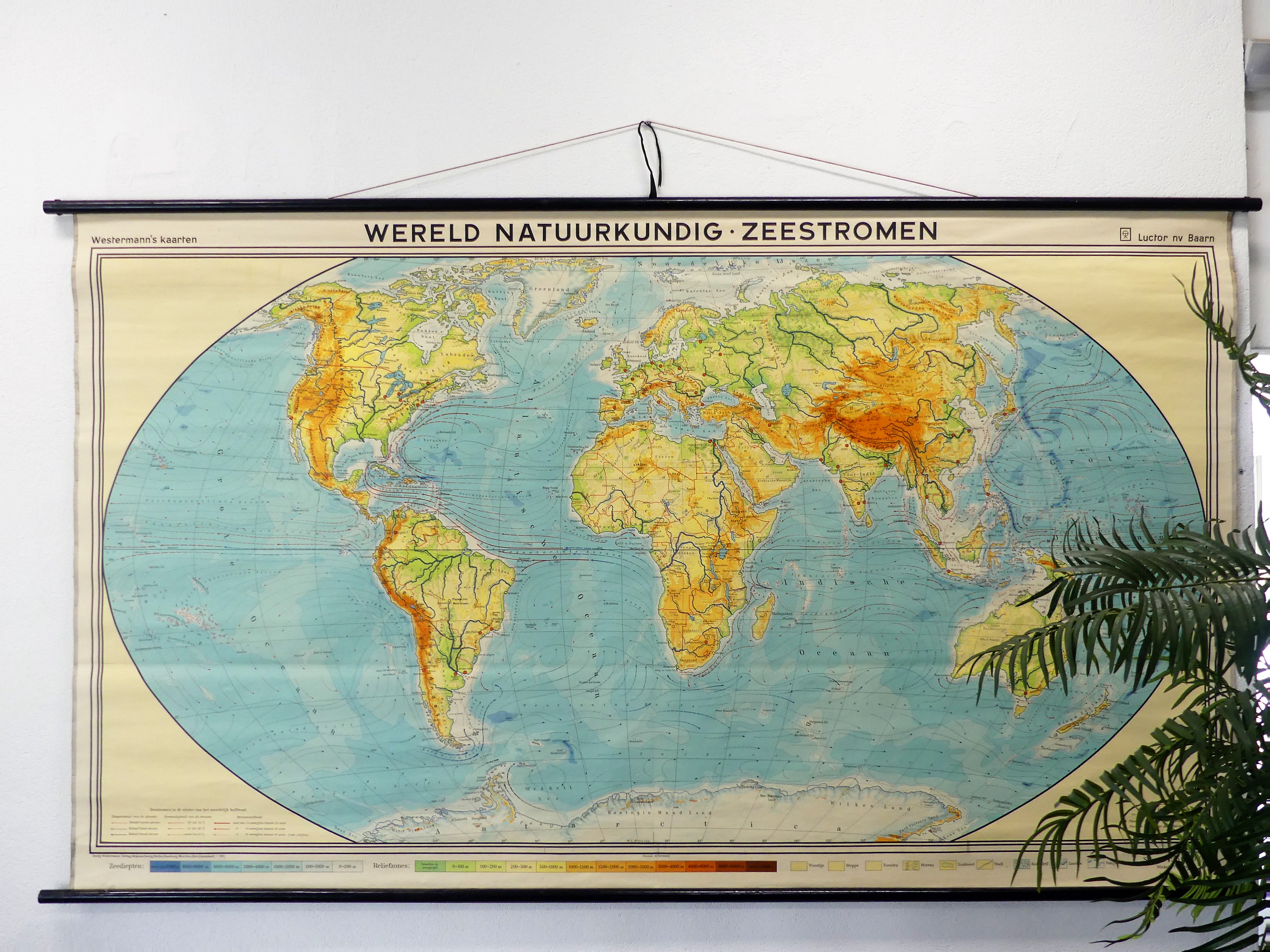 Westermann wereldkaart 1961, 260x150cm 