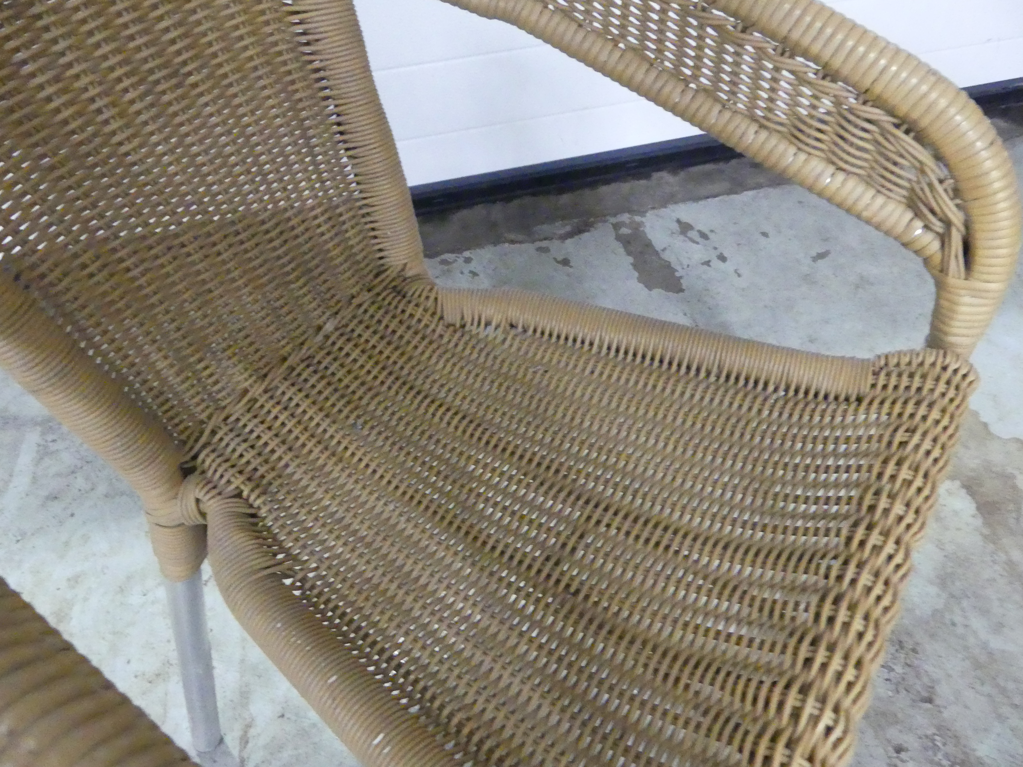 Wicker terrasstoel met metalen frame 