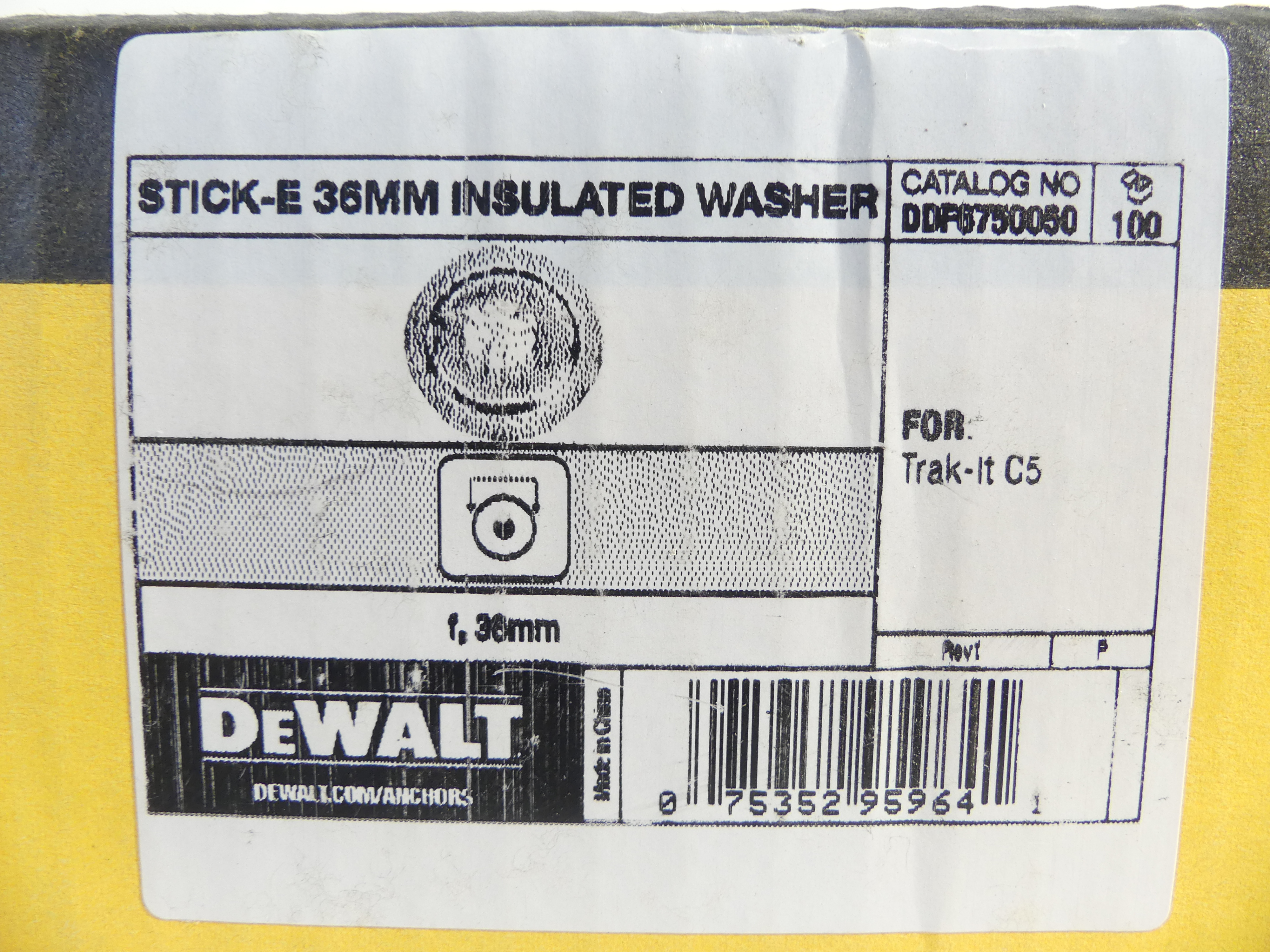 2x DeWalt stick E washers