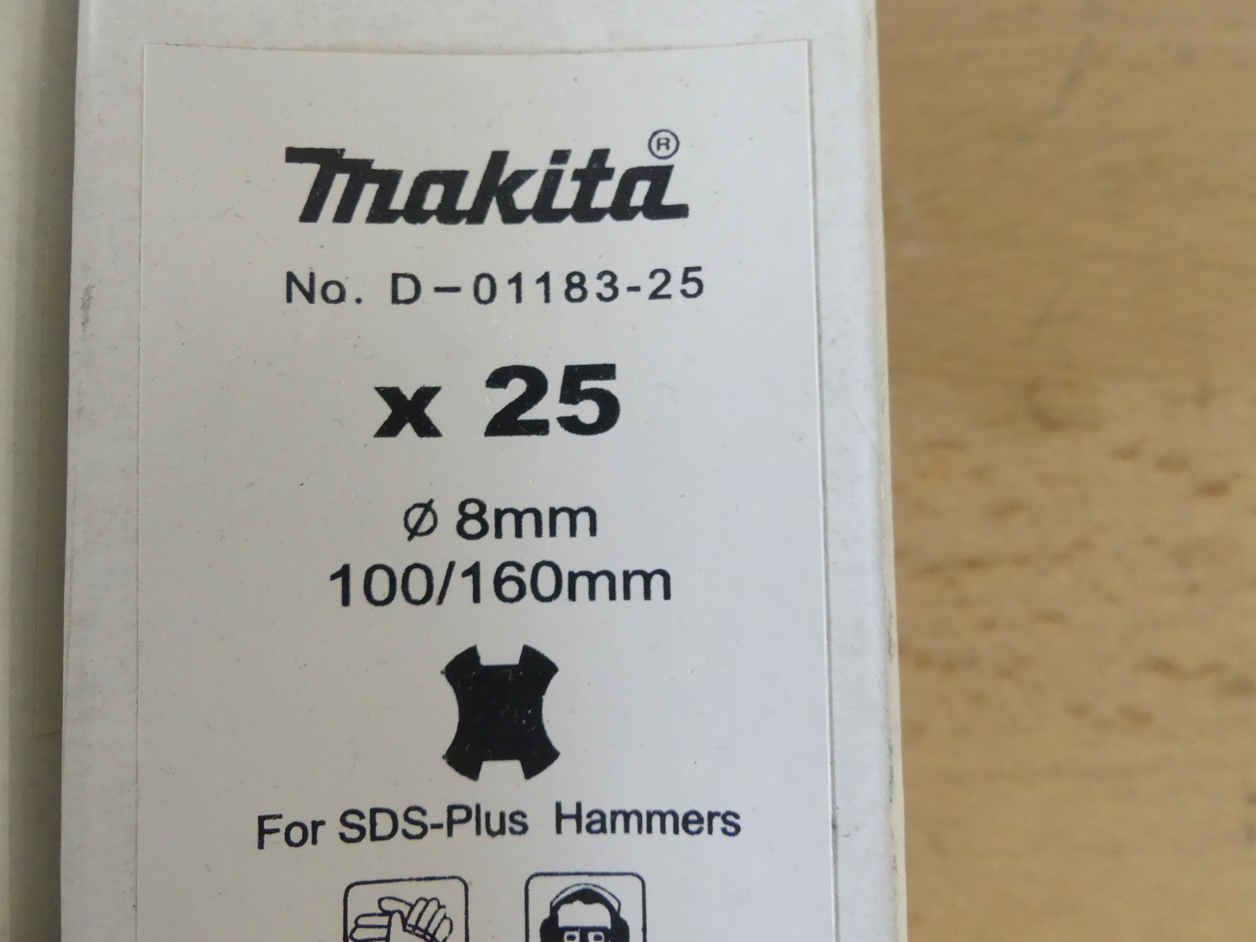 100x Makita SDS-Plus boor 8x100/160 mm  