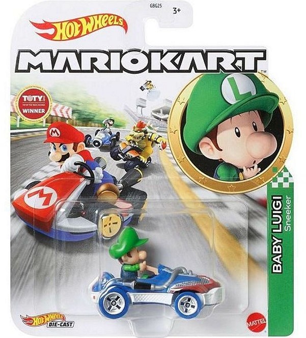 Hot Wheels 1:64 Mario Kart Baby Luigi