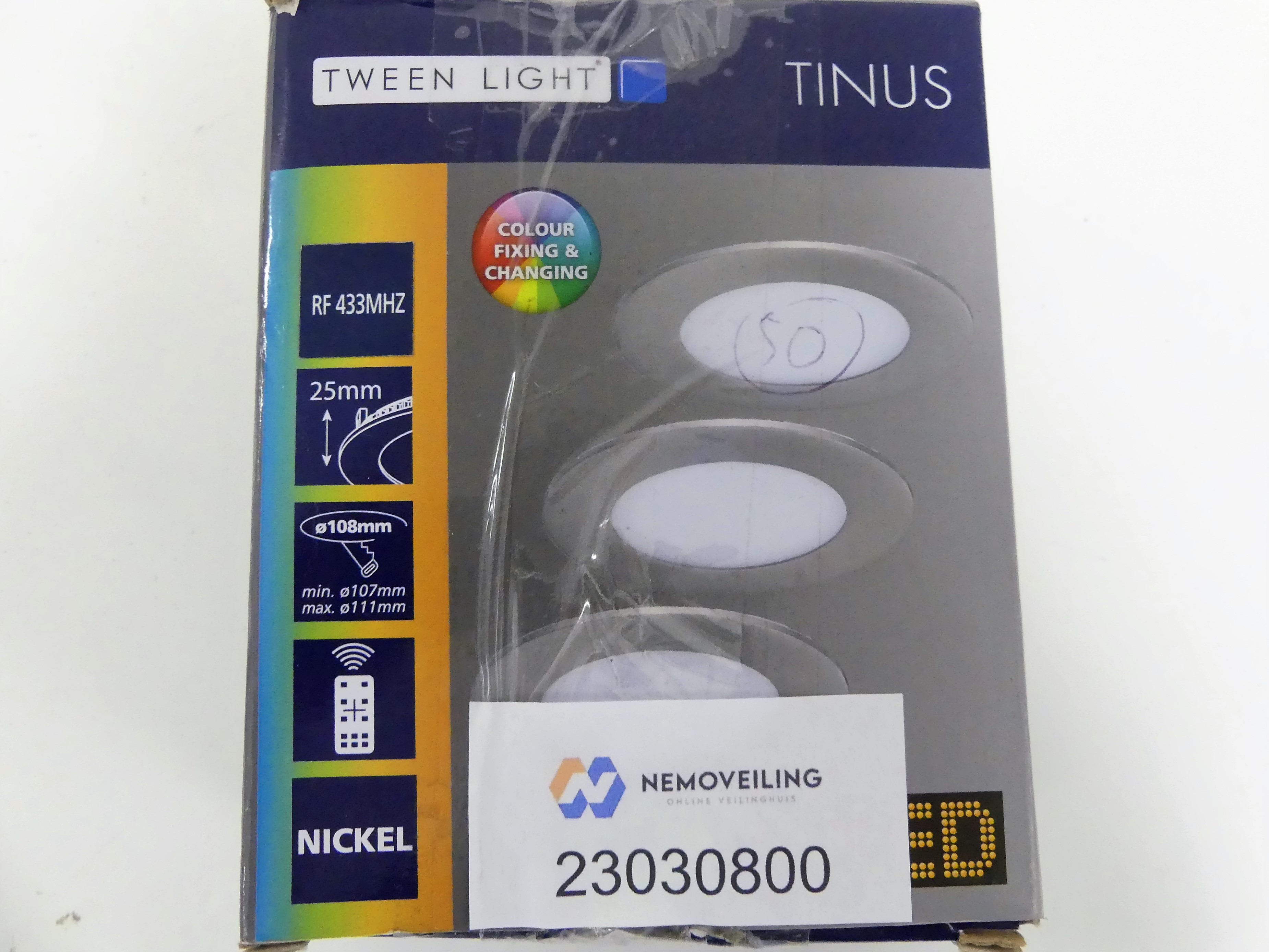 Tween lights inbouwspots Tinus 2,7W 107mm, colour fixing & changing  
