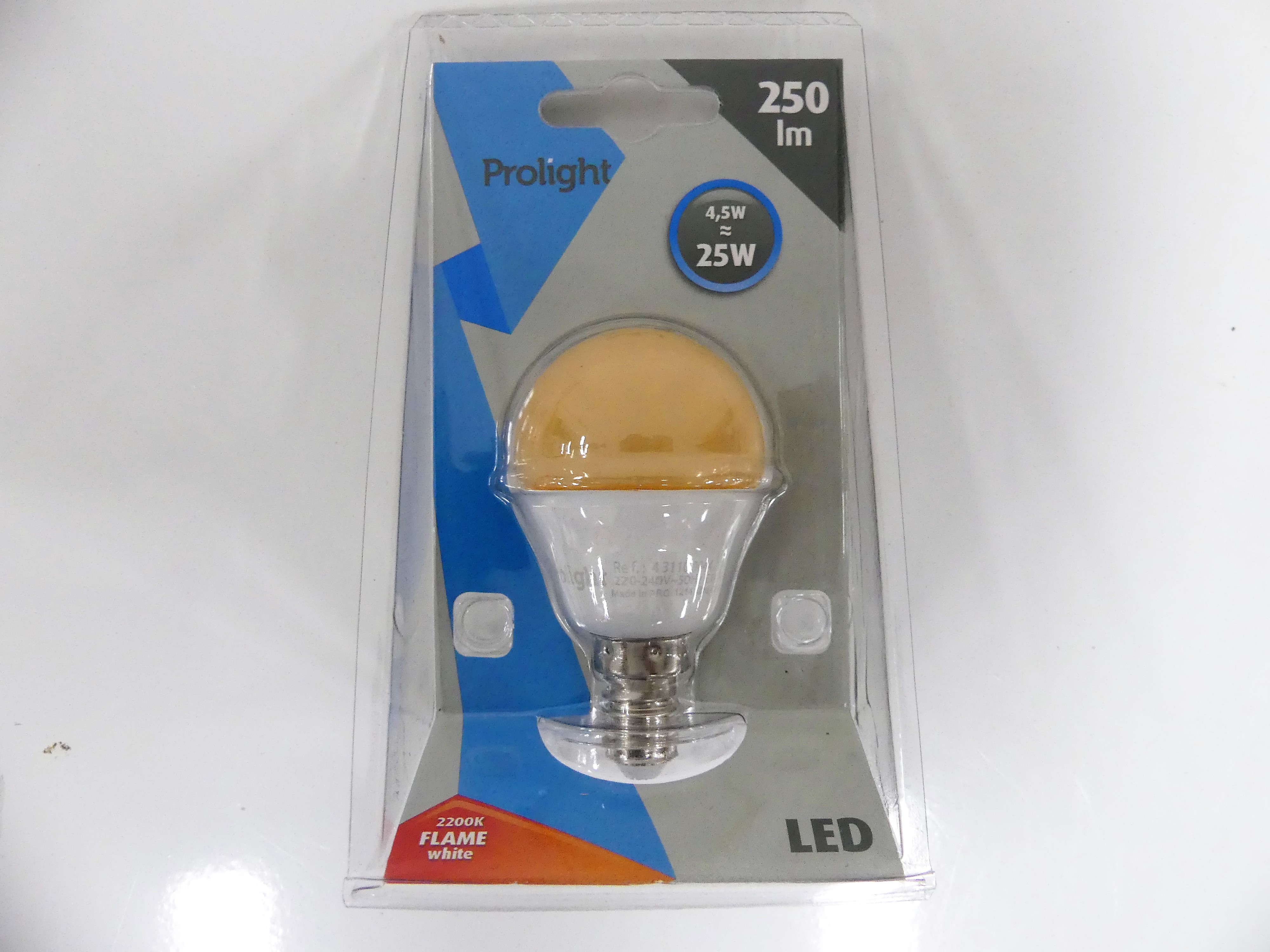 5x Prolight LED lamp E14 flame wit 