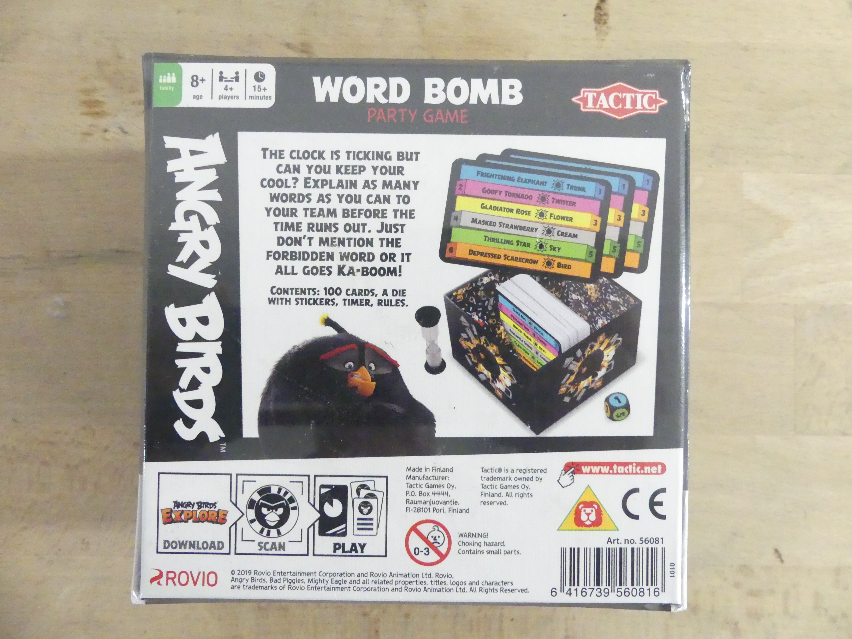 Angry Birds Party Game "Word Bomb"  