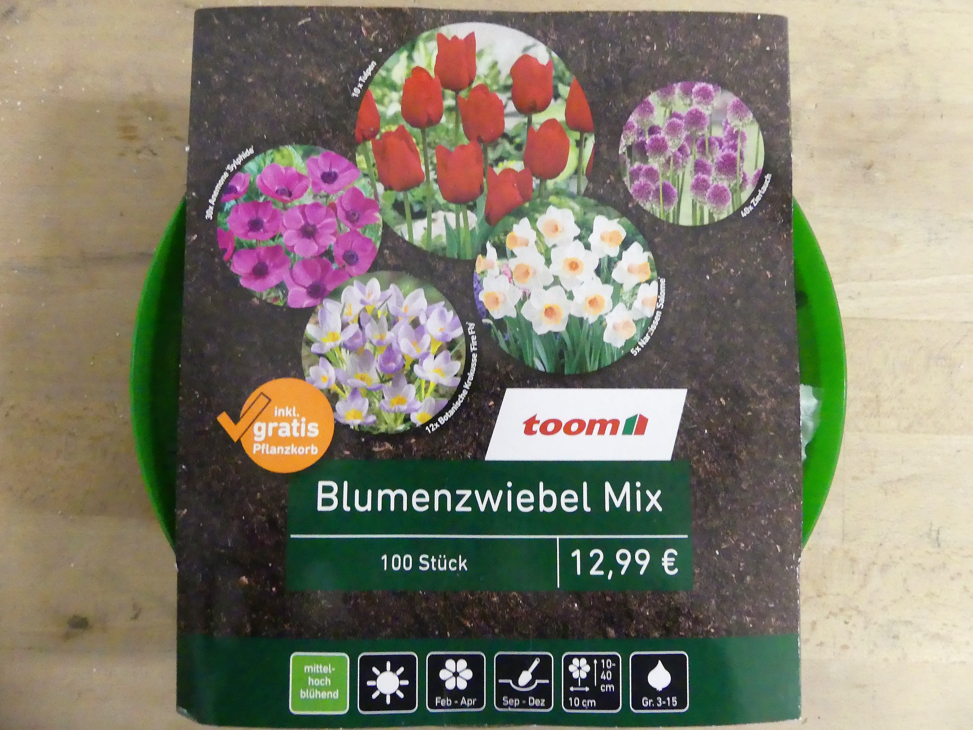 Bloembollen  mix, Tulpen, Narcissen, Krokus, Anemone en Allium 