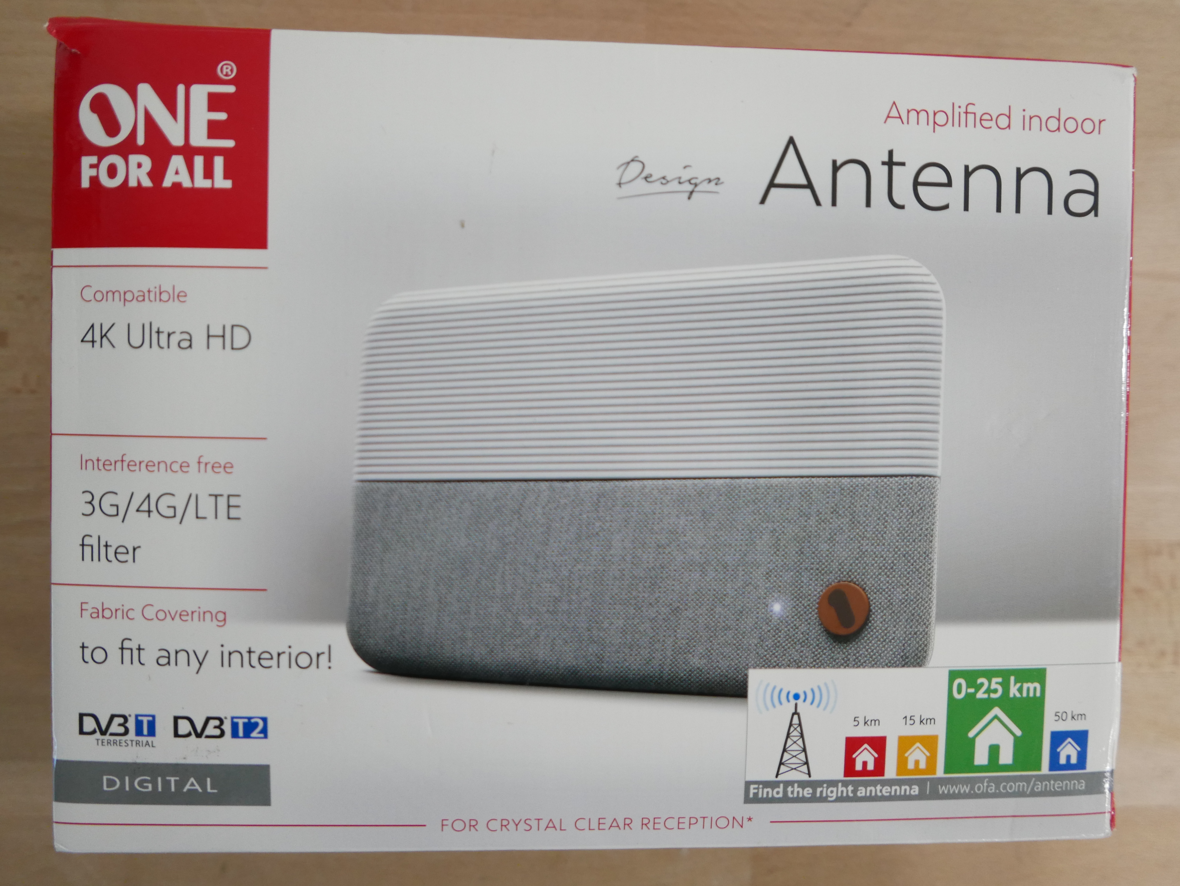 One for All design indoor antenne (Adviesprijs € 49,-)