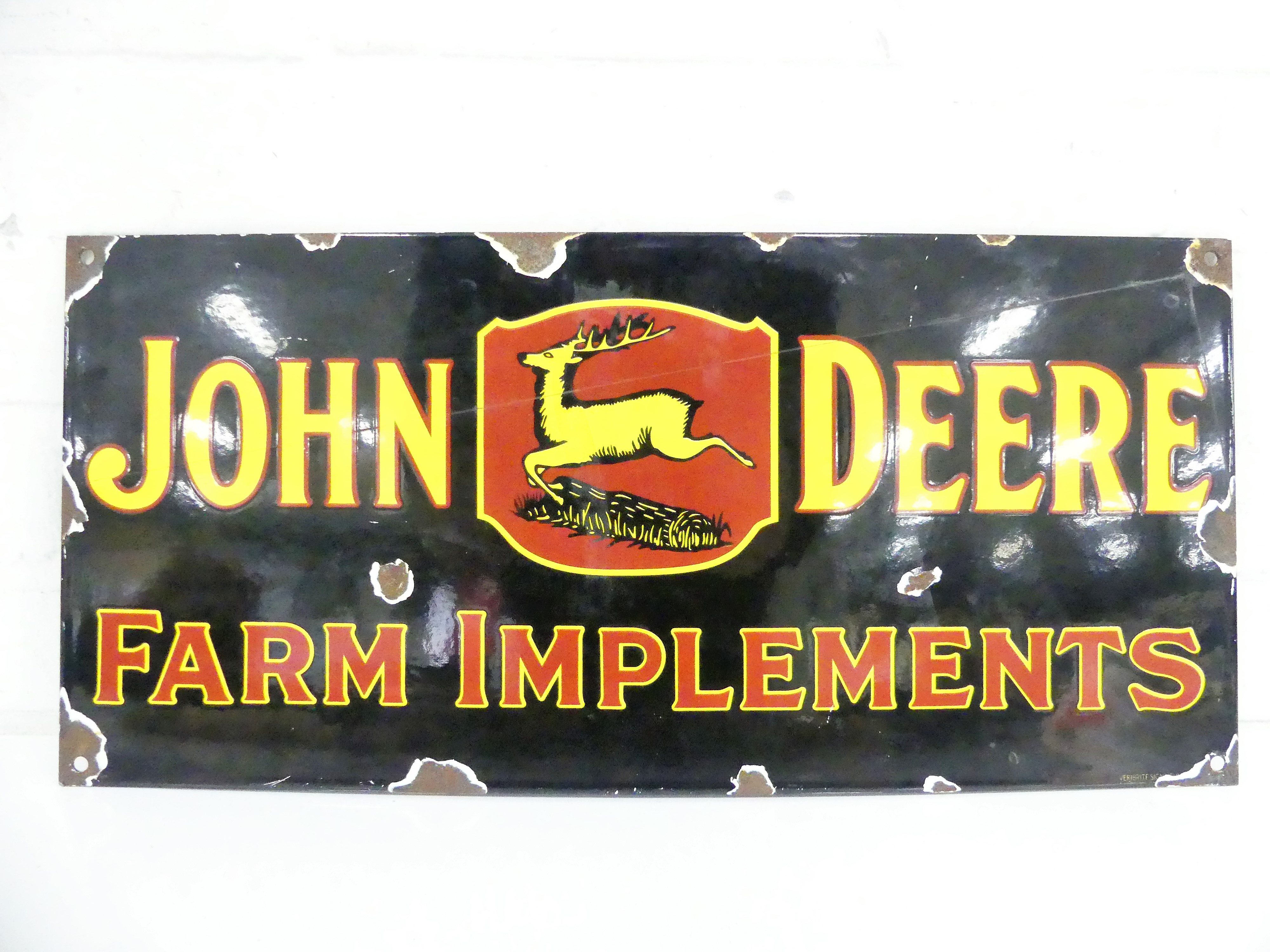 Emaille bord , John Deere, 45x21 cm (BxH) 