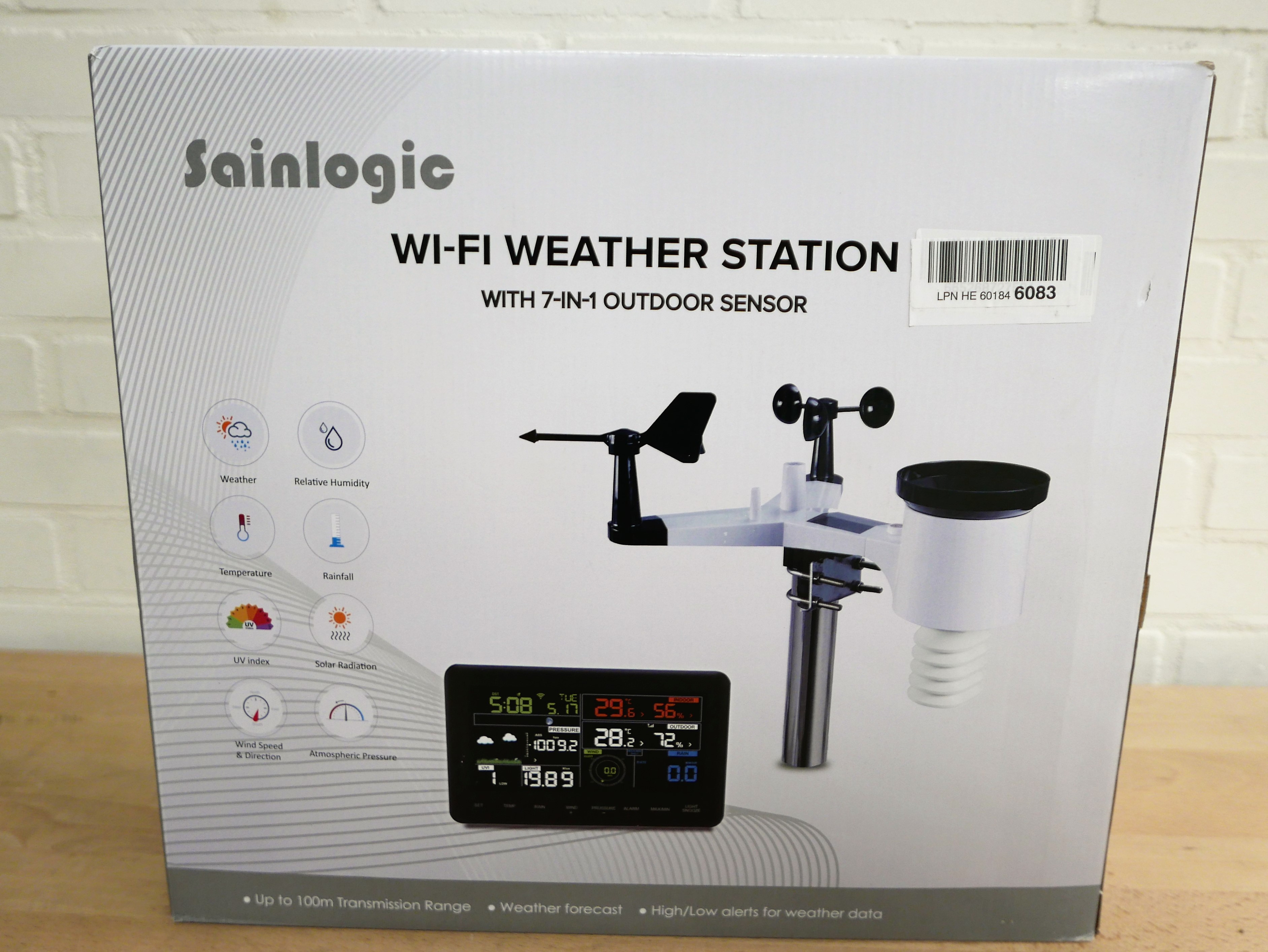 Sainlogic weerstation  7 in 1 (Adviesprijs € 233,-)
