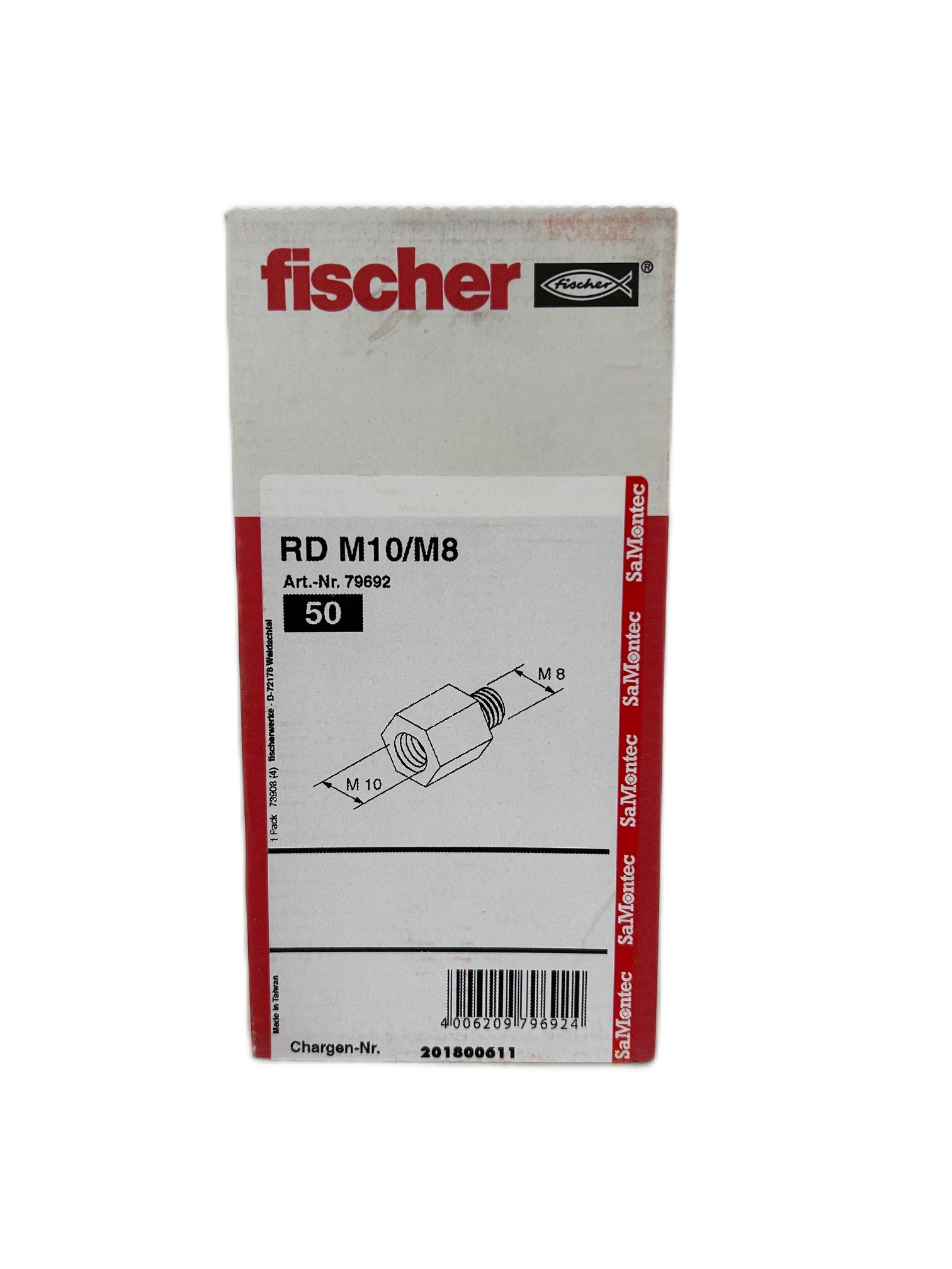 50 x Fischer Reduceerstuk 23 mm RD M10/M8 