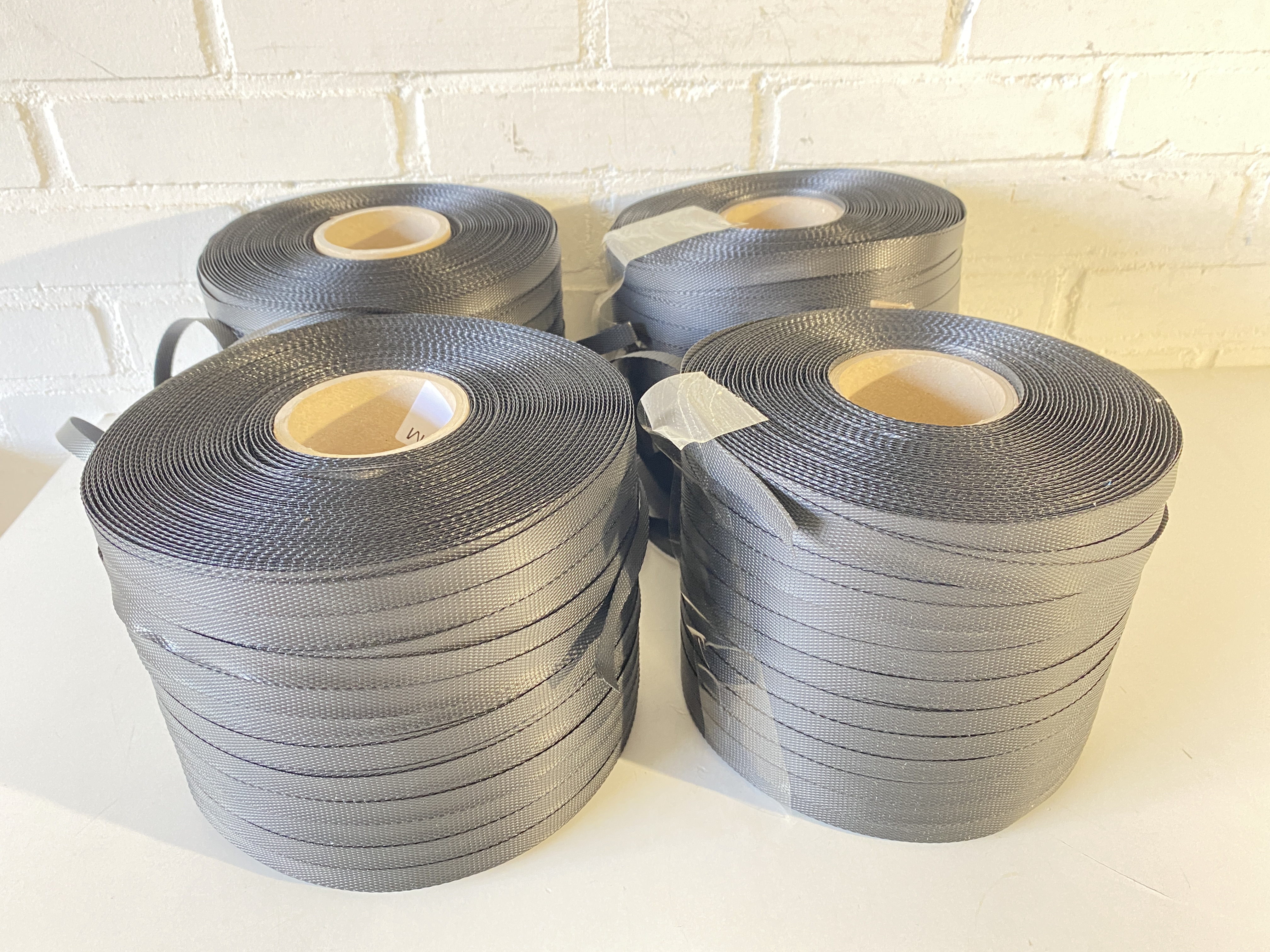 4x Rol PP strapping zwart 64x160mm 